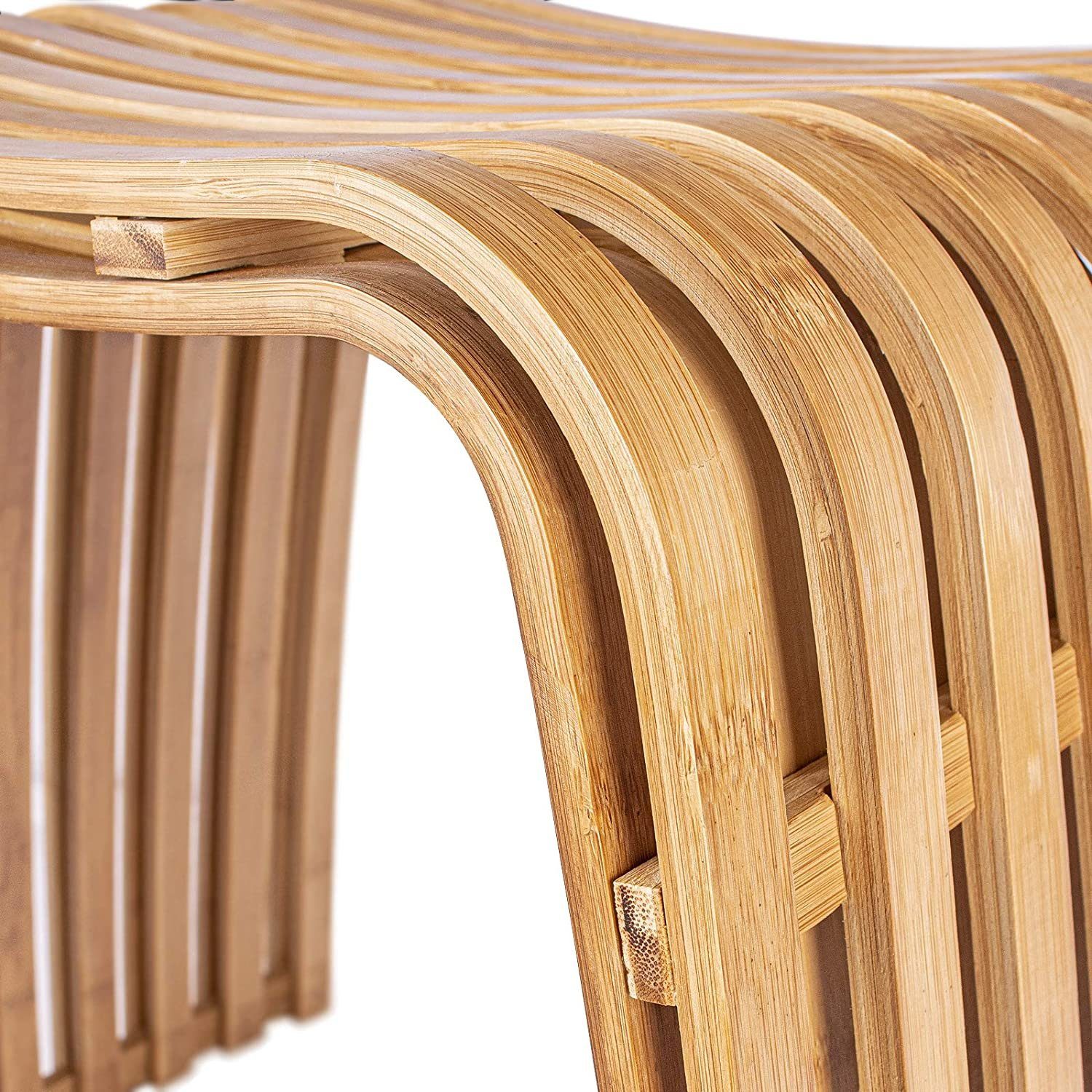 Schulte Dusch- und Badhocker aus Bambus, belastbar bis 130,00 kg, ergonomisch geformt, rutsch- und standfest