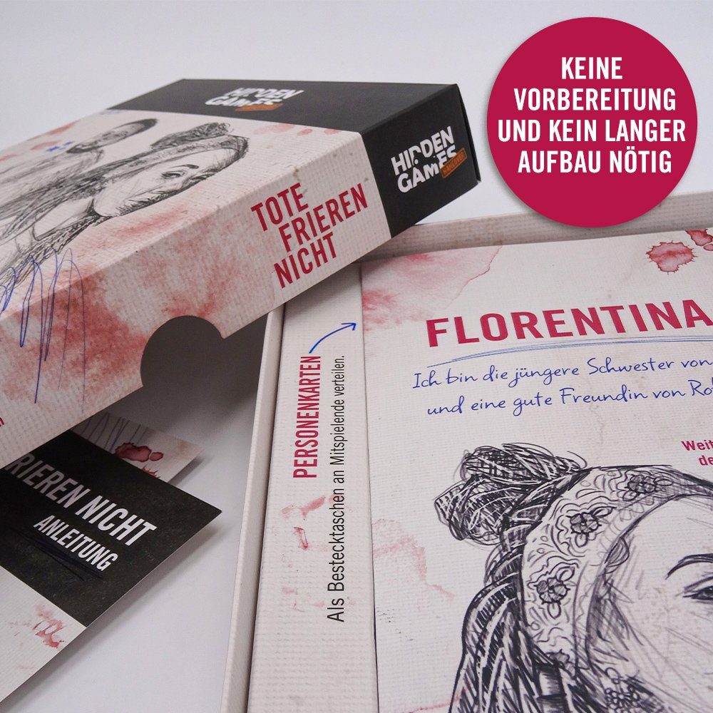 Hidden Games Hangover Spiel Tote frieren nicht, Das etwas andere Krimidinner+, Made in Germany