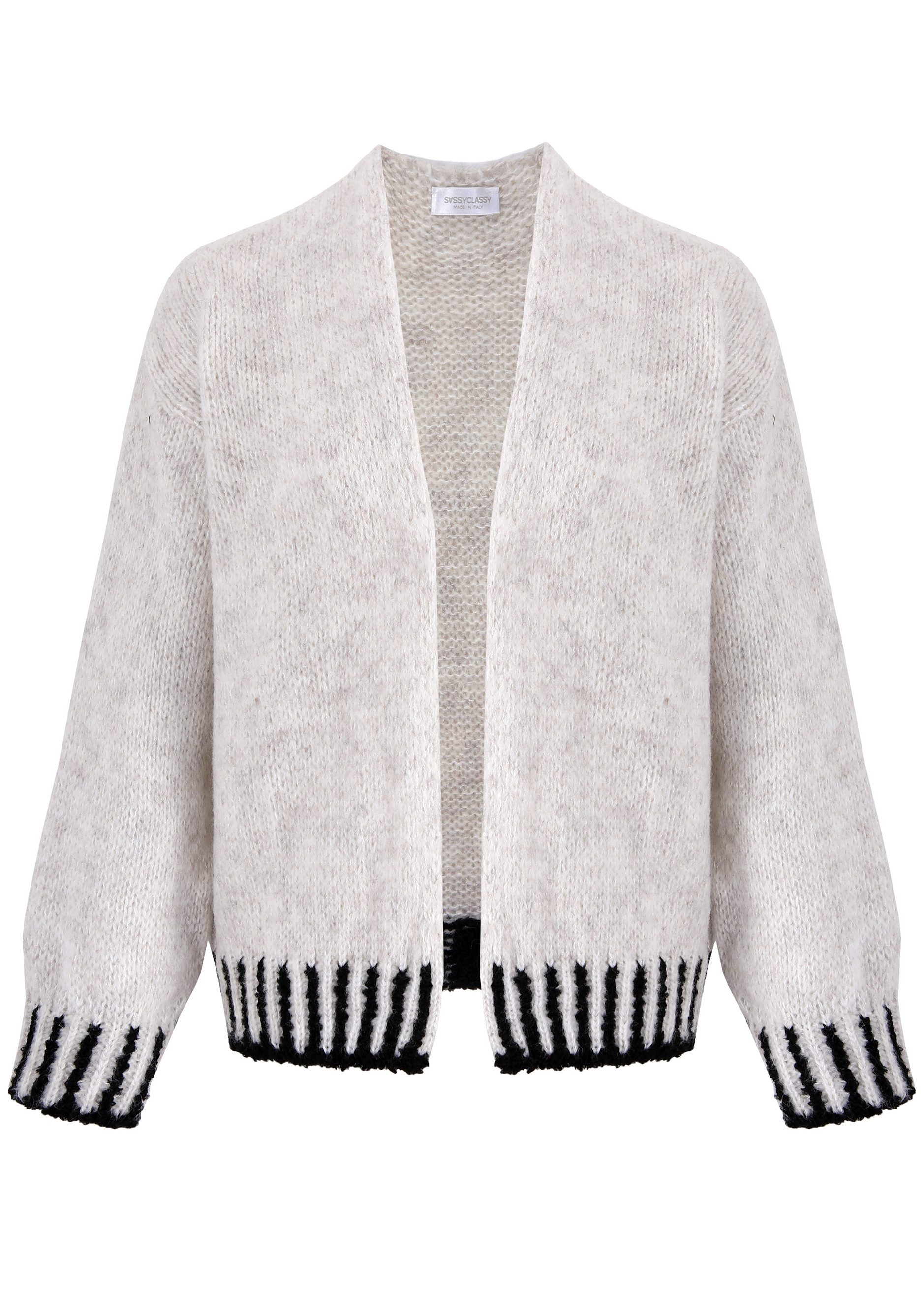 SASSYCLASSY Cardigan Lässiger Strick Cardigan mit günstig online kaufen