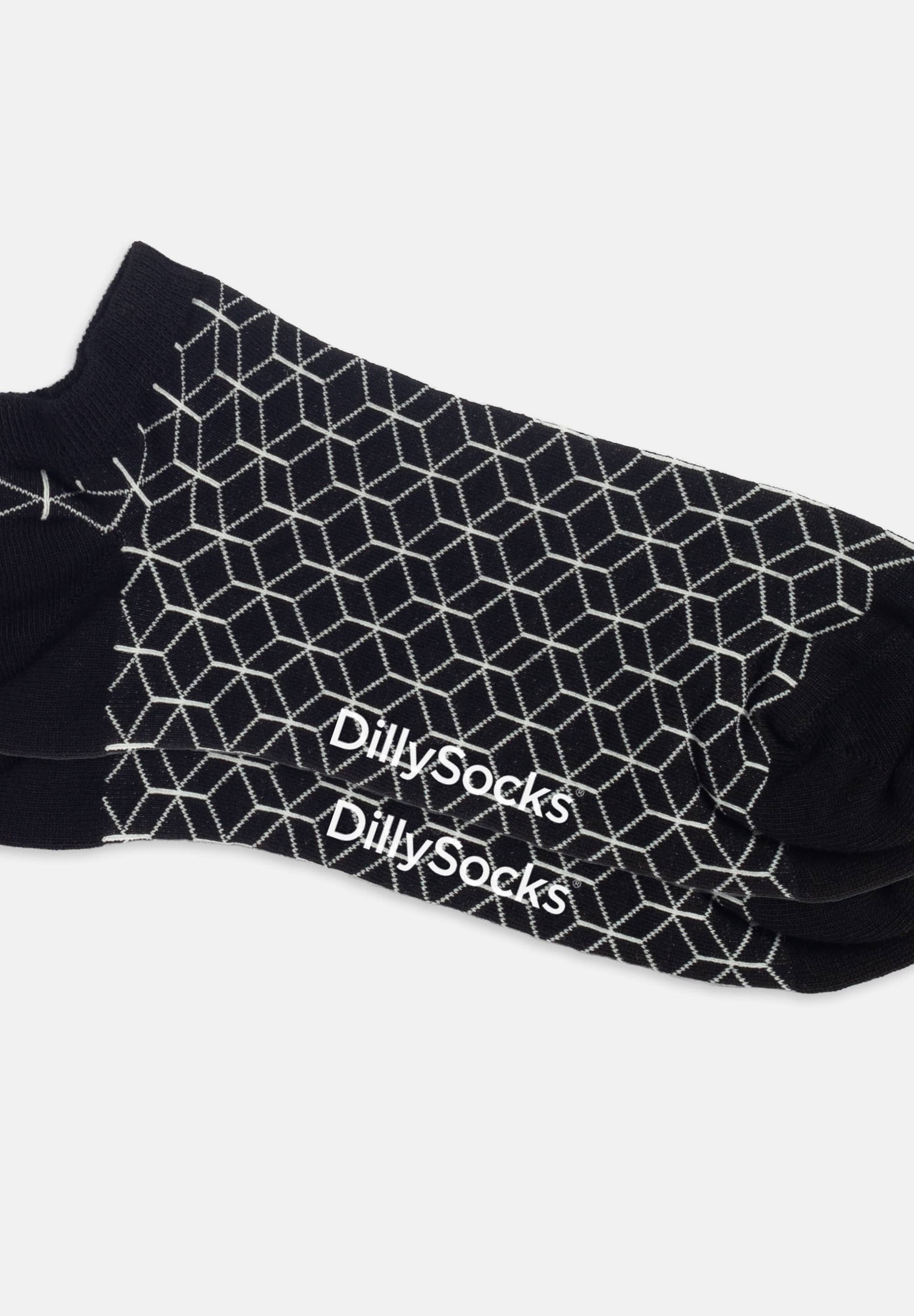 DillySocks Sneakersocken Short Duck Geometrics Aus Baumwolle & recyceltem Polyamid