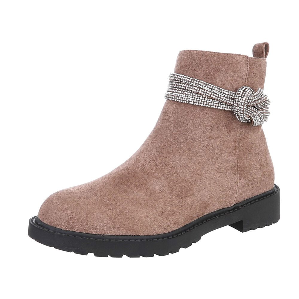 Ital-Design Damen Freizeit Stiefelette (87108773) Blockabsatz Flache Stiefe günstig online kaufen