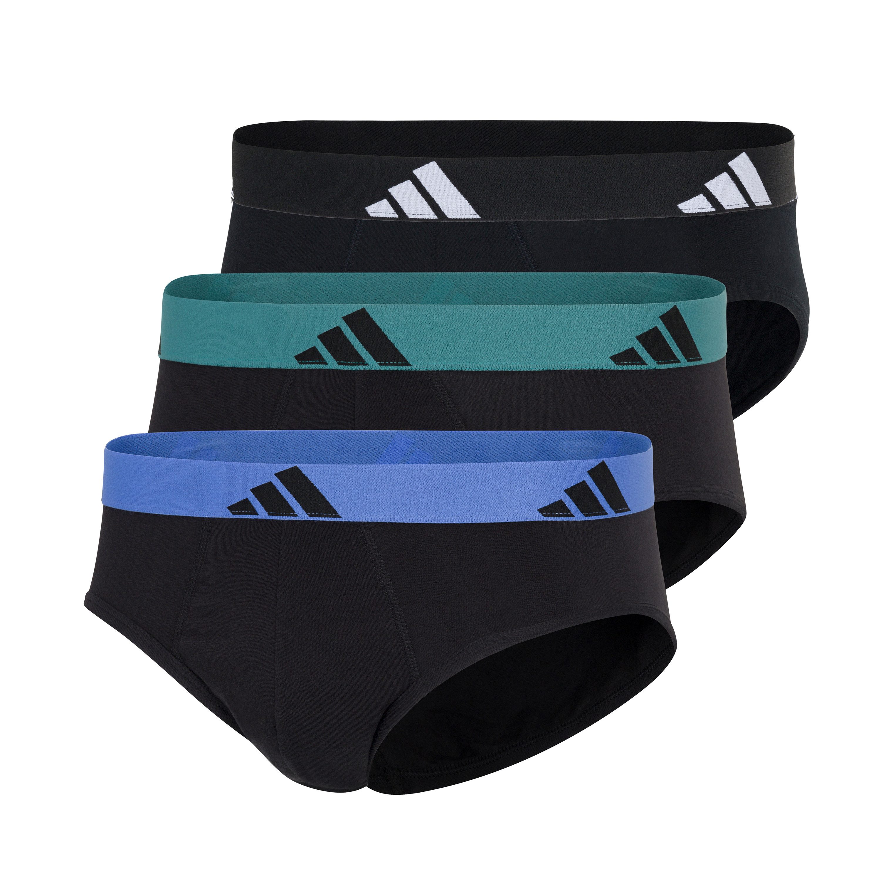 adidas Sportswear Slip Active Flex Cotton (3er Pack) elastisch, Logo-Bund, scheuerfreies Tragegefühl, ohne Eingriff