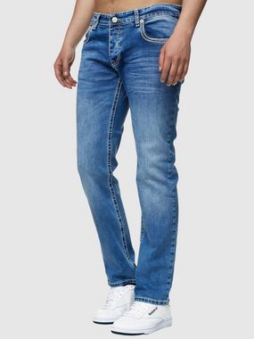 John Kayna Slim-fit-Jeans Herren Jeans Regular Fit Denim Jeanshose Herrenjeans Designer Herrenho (Jeanshose Designerjeans Bootcut, 1-tlg) Freizeit,Casual