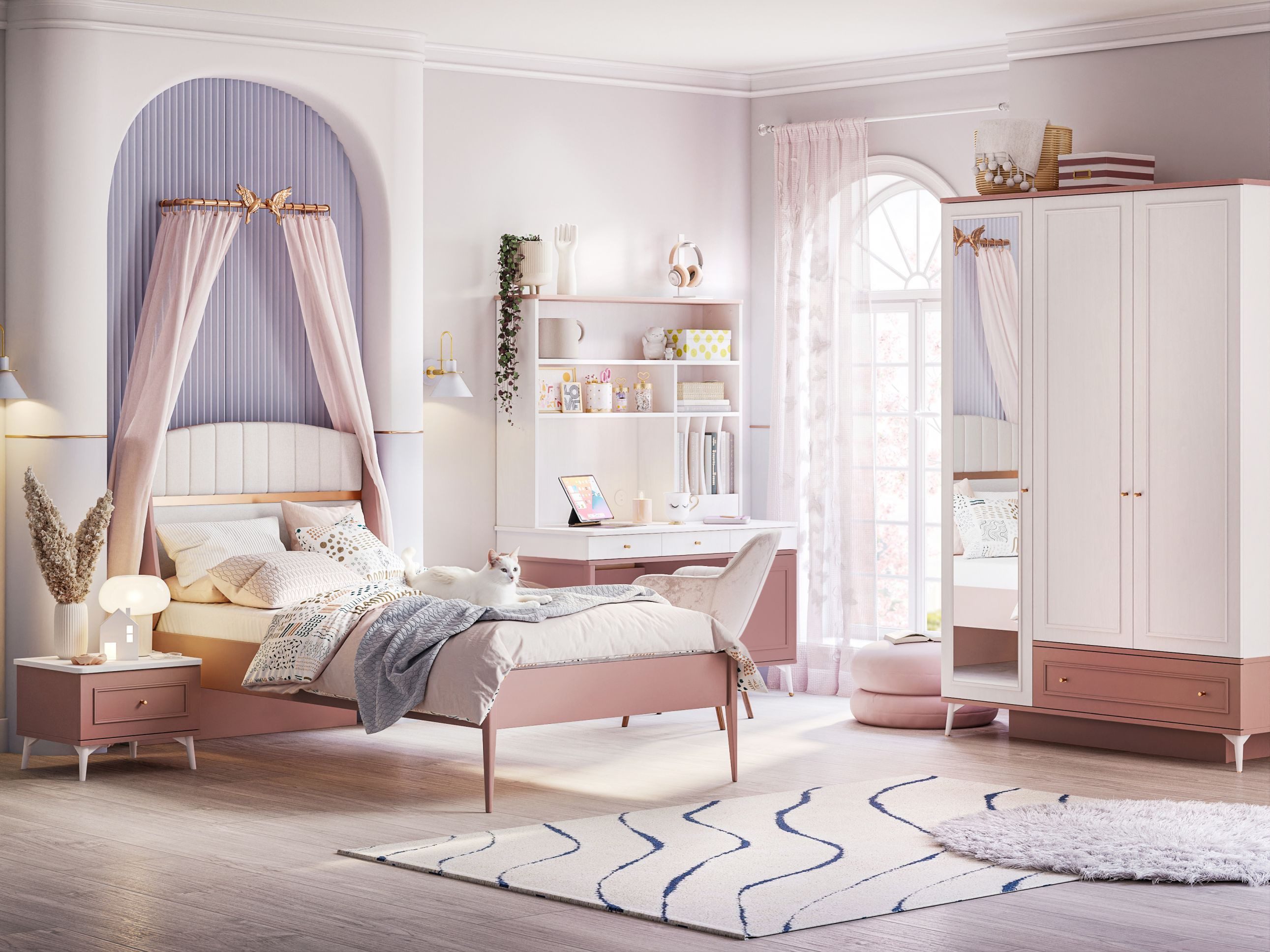 Möbel-Zeit Jugendzimmer-Set Jugendzimmer Set Dream, 5-tlg.