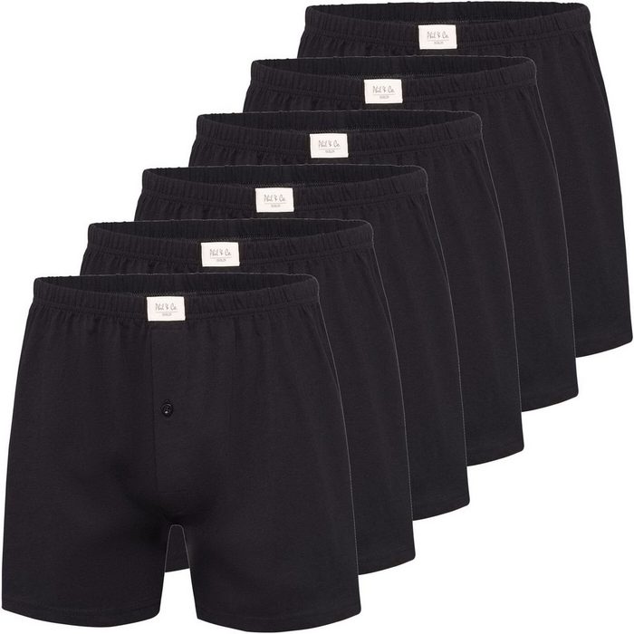 Phil & Co. Boxershorts 6 Stück Phil & Co Jersey Shorts Boxershorts Pant Unterhosen Herren große Größen schwarz oder blau M - 5XL (6-St)