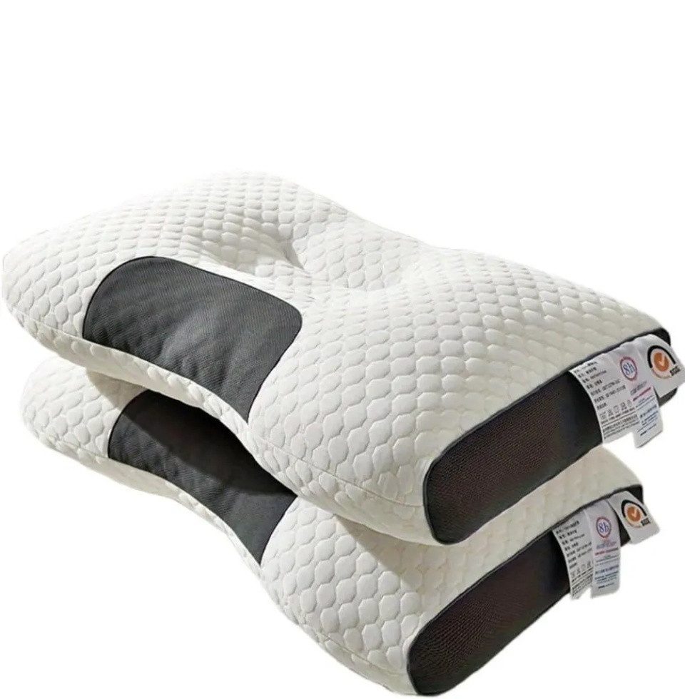 Federkopfkissen 1/2 Stück Bequemes Nackenstützkissen Ergonomisches Schlafkissen