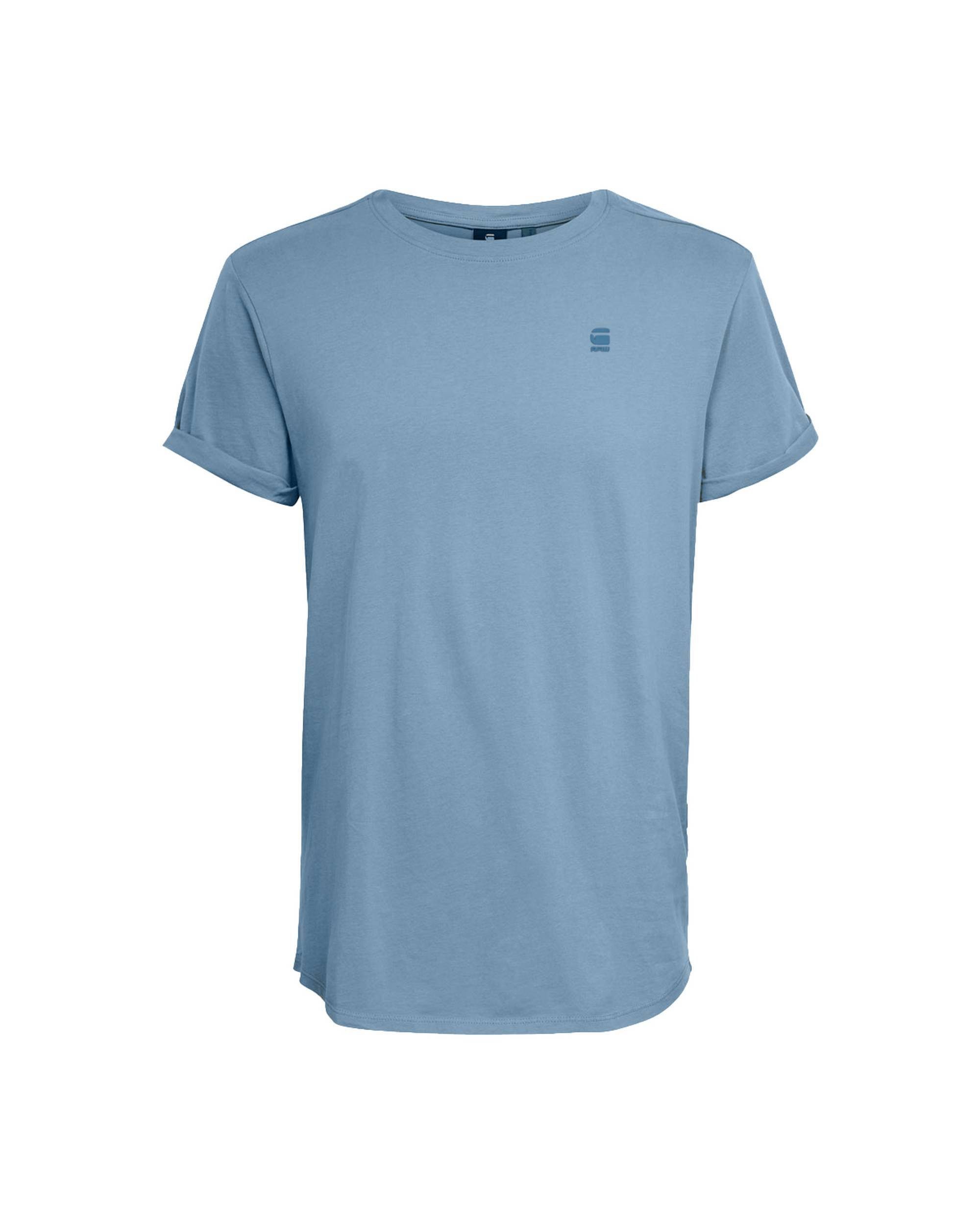 T-Shirt - Hellblau Cotton RAW Lash, Rundhals, G-Star T-Shirt Herren Organic