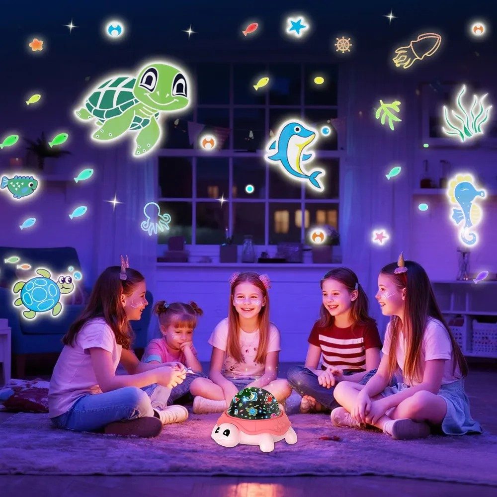 QUBEBU LED Nachtlicht Schildkröte LED Sternenhimmel Projektor Ozean Meeresw günstig online kaufen