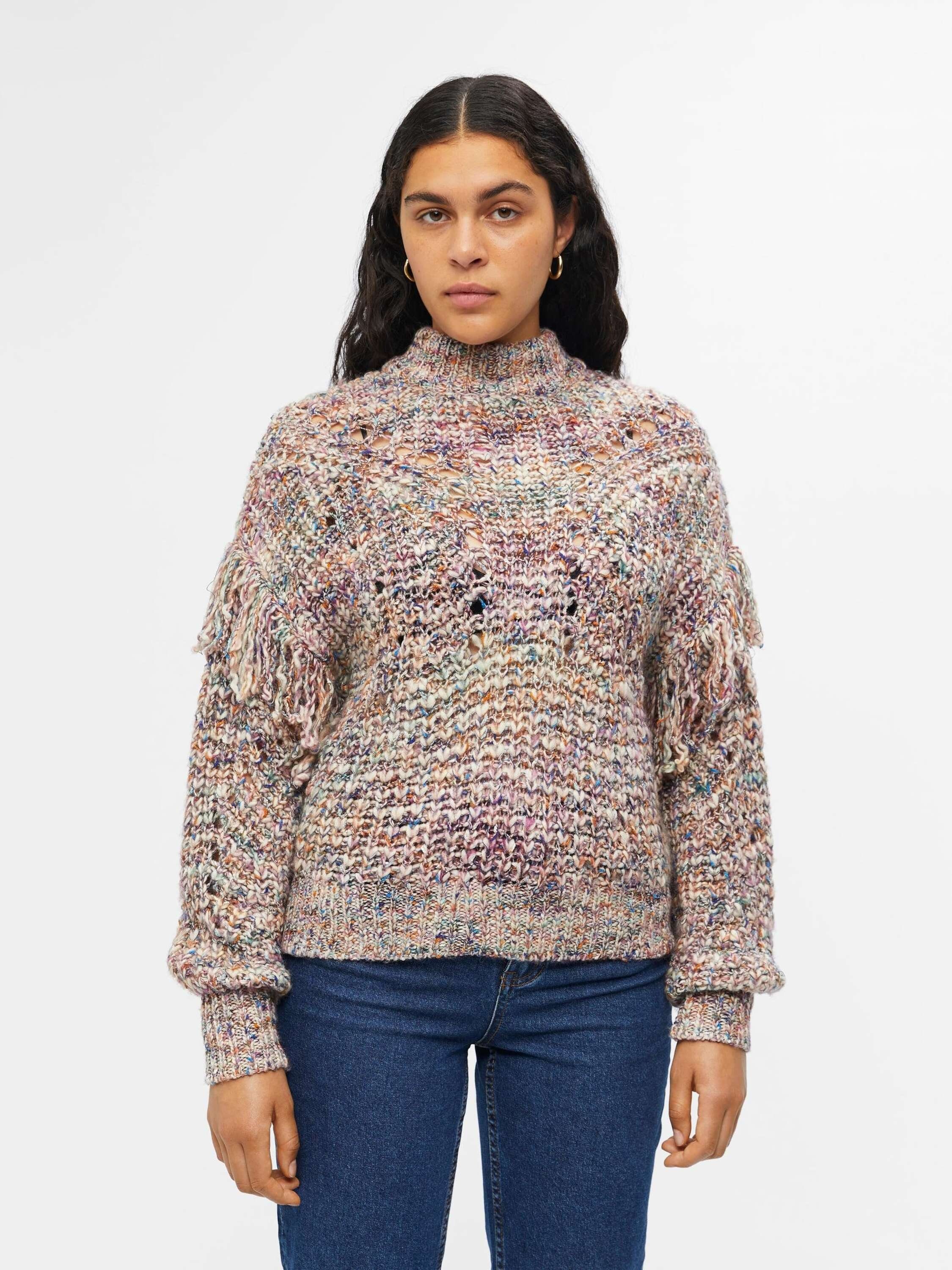 OBJECT Damen Pullover Mit Rundhals – Weicher Strick, Einfarbig, Perfekt Für Jeans & Stiefel