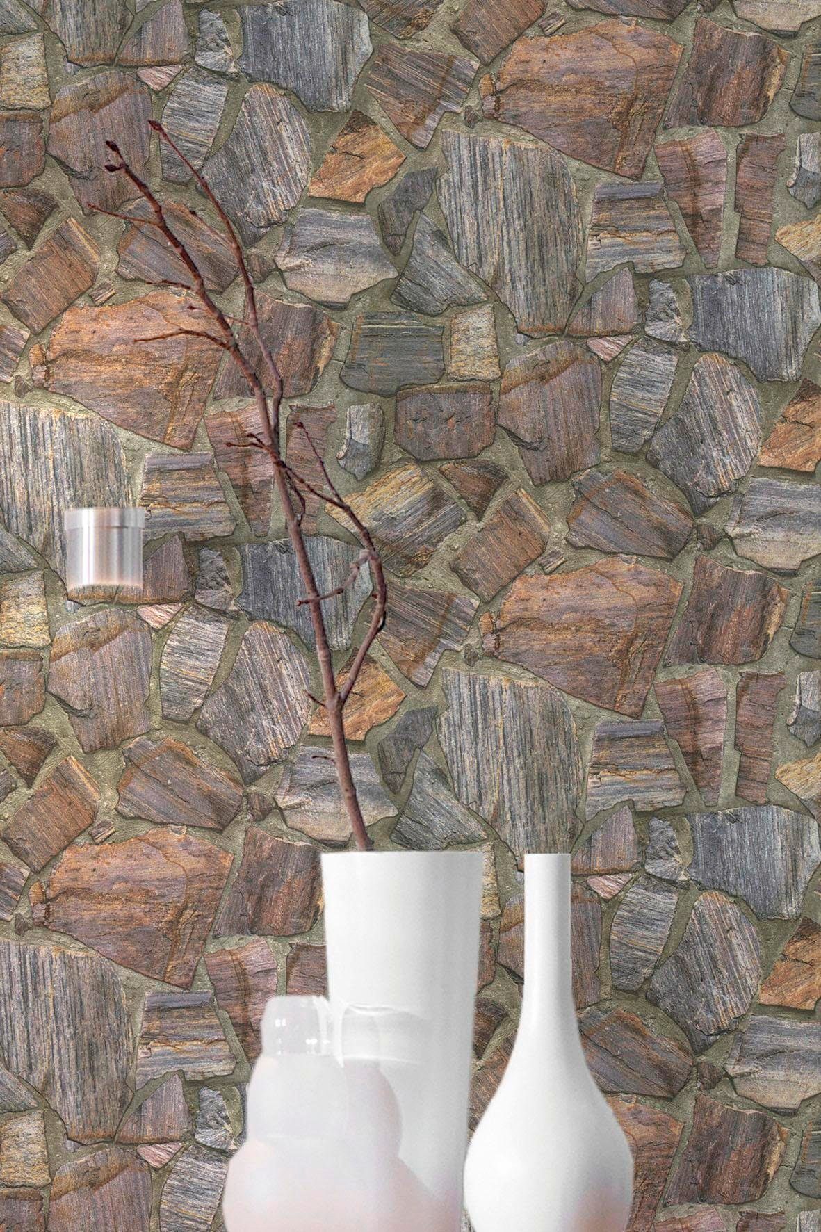 Best Stone Naturstein living walls A.S. Vliestapete Steinoptik, 2nd Edition, of Création Wood`n
