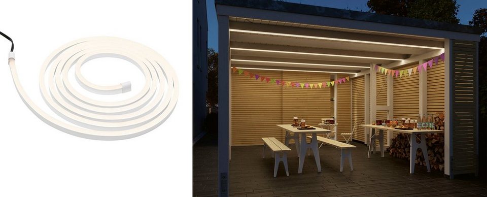 Warmweiß Stripe IP65 Paulmann Stripe LED Set 1-flammig, IP-Schutz: beschichtet, SimpLED strahlwassergeschützt - Outdoor für Außenbereiche 3m 12W