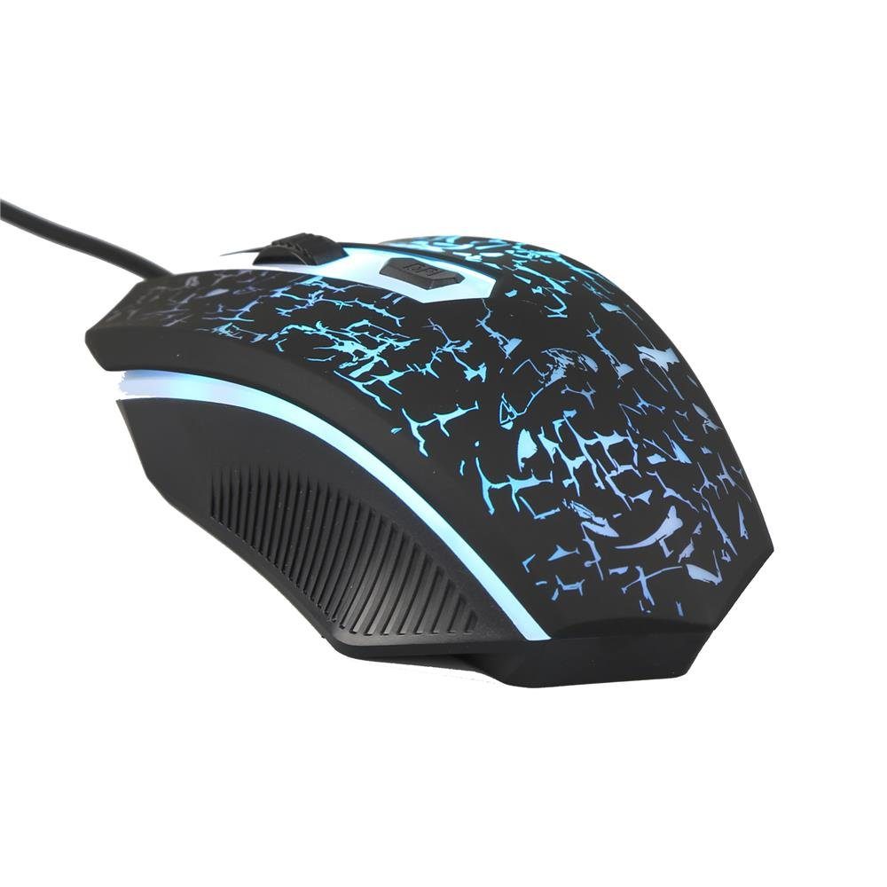 Ultron HAWK 4in1 Gaming Set Tastatur-, Maus- und Mauspad-Set, (Gaming 4in1 Set, Tastatur + Maus + Mauspad + Headset), Gaming Tastatur, Gaming Maus, 3200 dpi, US – Bild 3 von 5