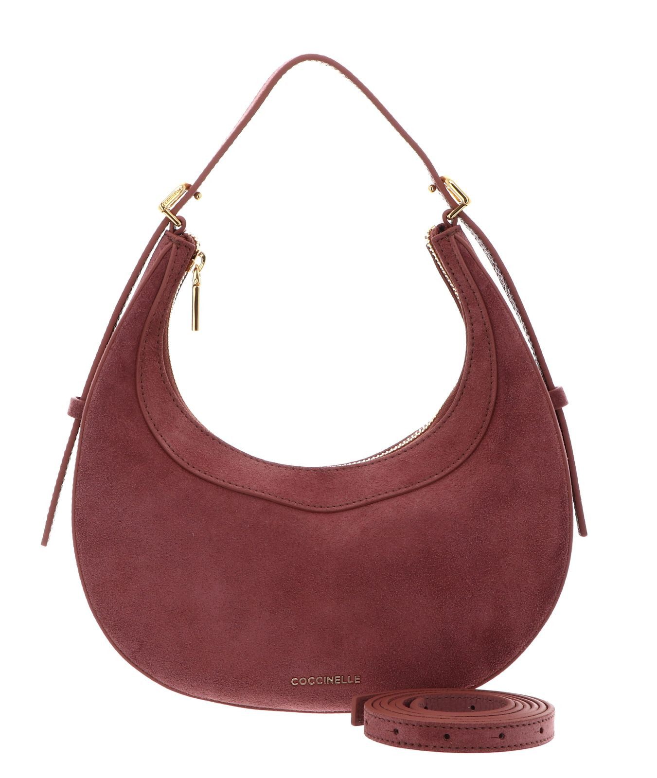 COCCINELLE Handtasche Mini Bag Suede Leather / Grained Leather, aus echtem Rindsleder