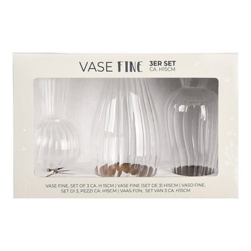 Depot Dekovase Vasen-Set Fine (Packung, 3 Vasen in unterschiedlichen Formen)