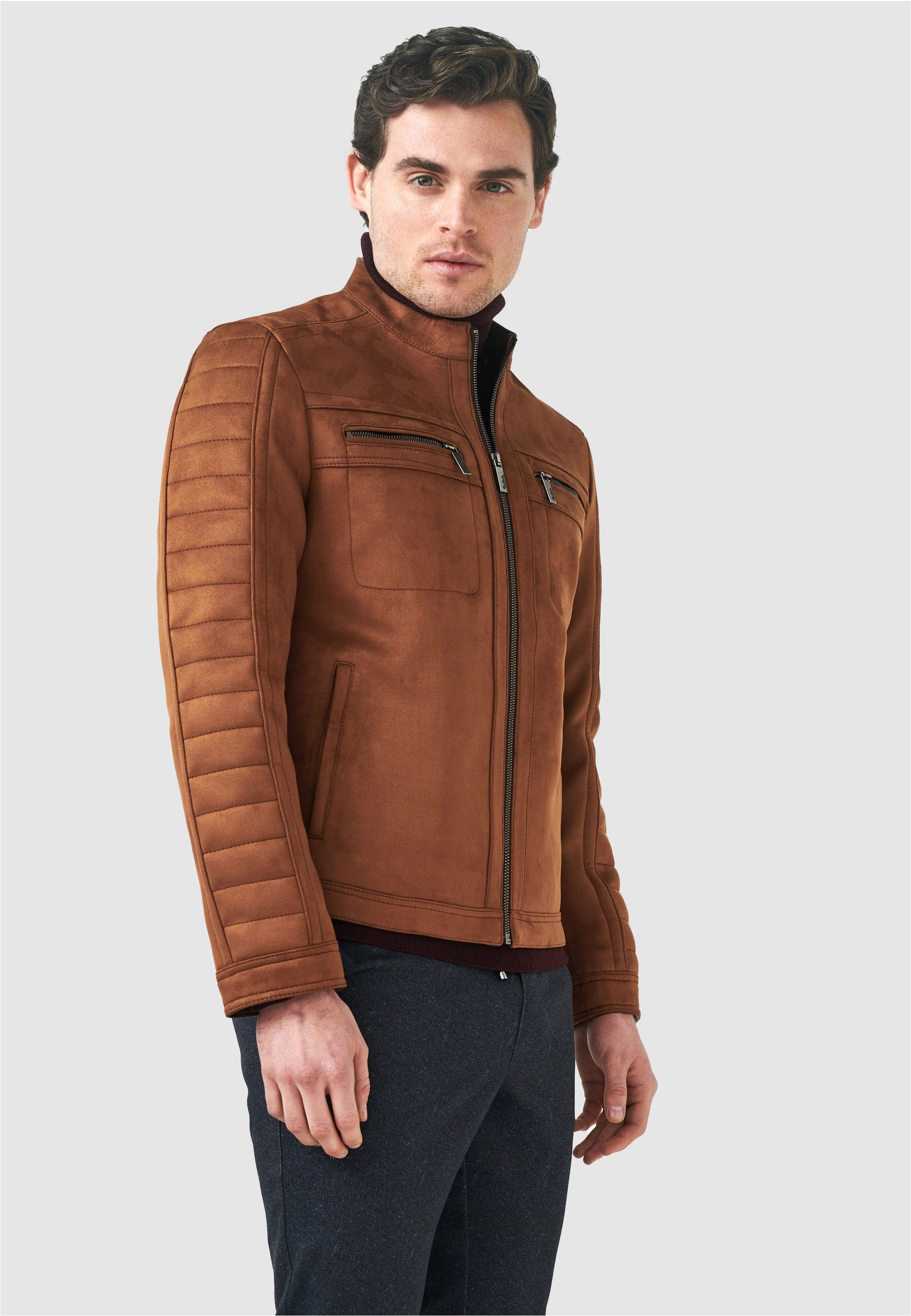 Pierre Cardin Outdoorjacke im angesagten Biker-Stil