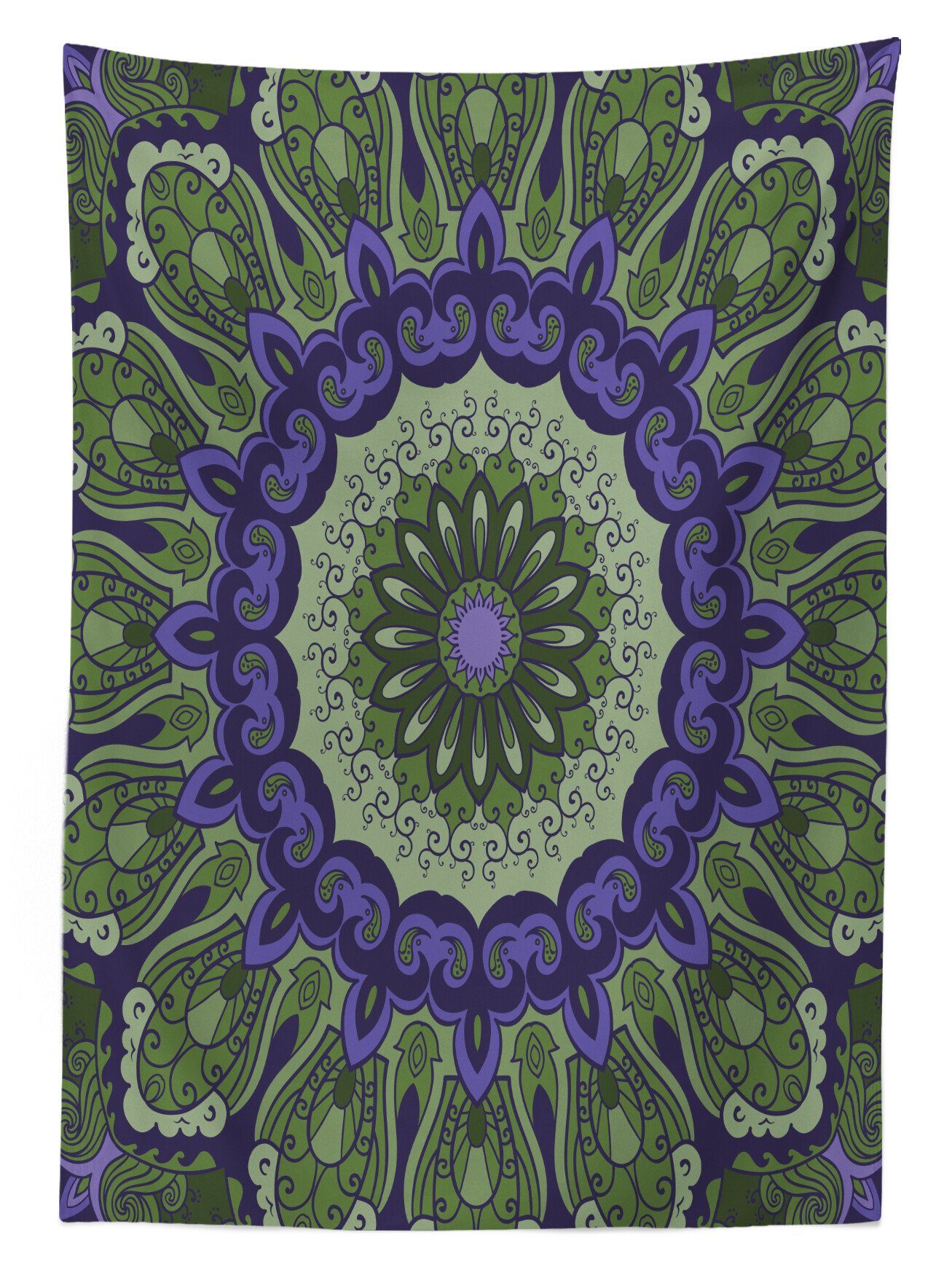 Abakuhaus Tischdecke Farbfest Waschbar geeignet Für lila Außen Farben, Mandala Mandala-Blätter den Bereich Klare