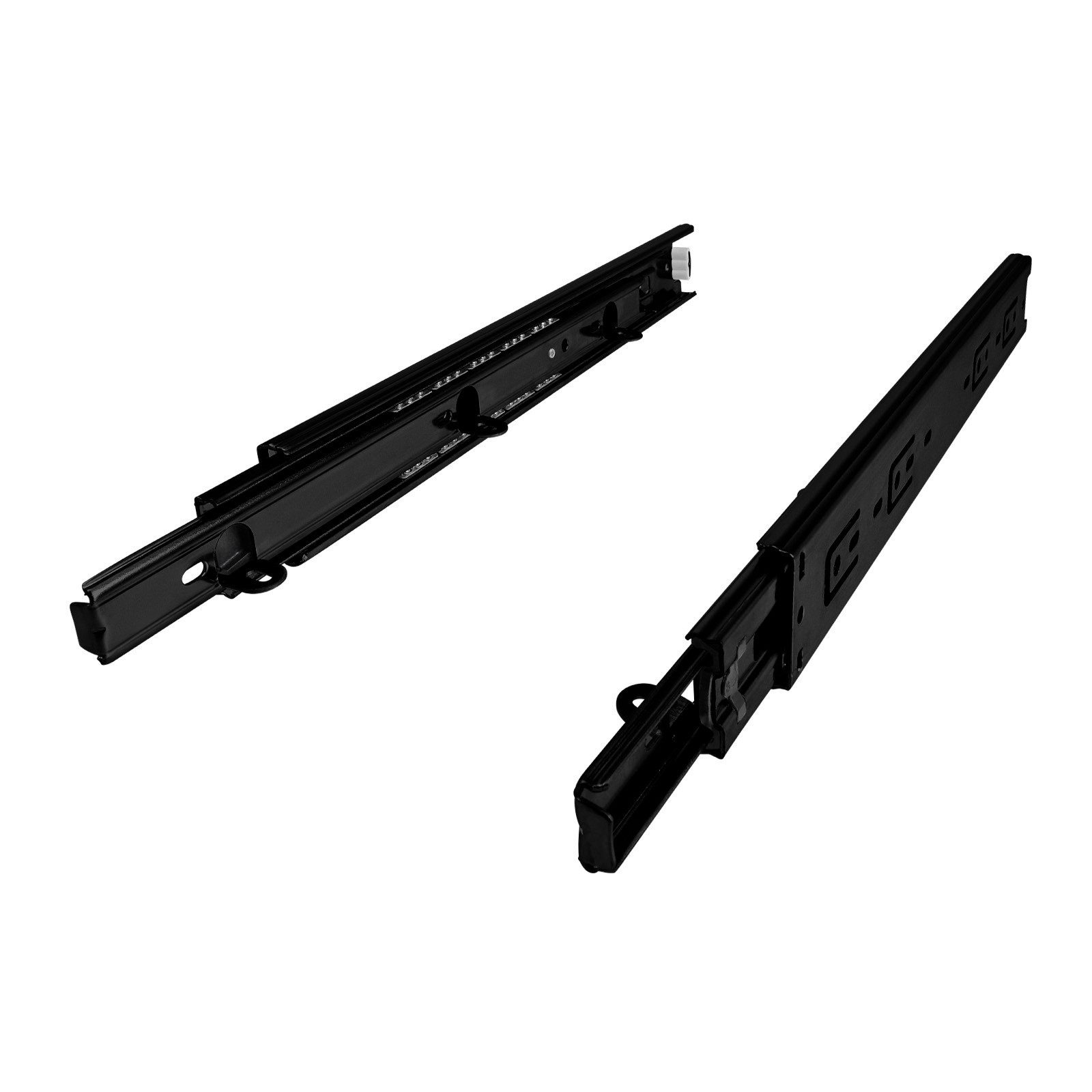 SO-TECH® Auszug Vollauszug 45 Kg KV6-45-H45-NF 250 - 750 mm schwarz, Teleskopauszug-Länge 250 mm, mit Auflagewinkel