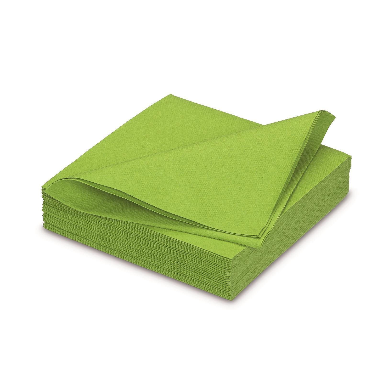 AVA Papierwaren N.V Papierserviette 25 Airlaid Servietten AVA Gala 40 x 40  cm in grün, (25 St), 40 cm x 40 cm, 1/4-Falzung