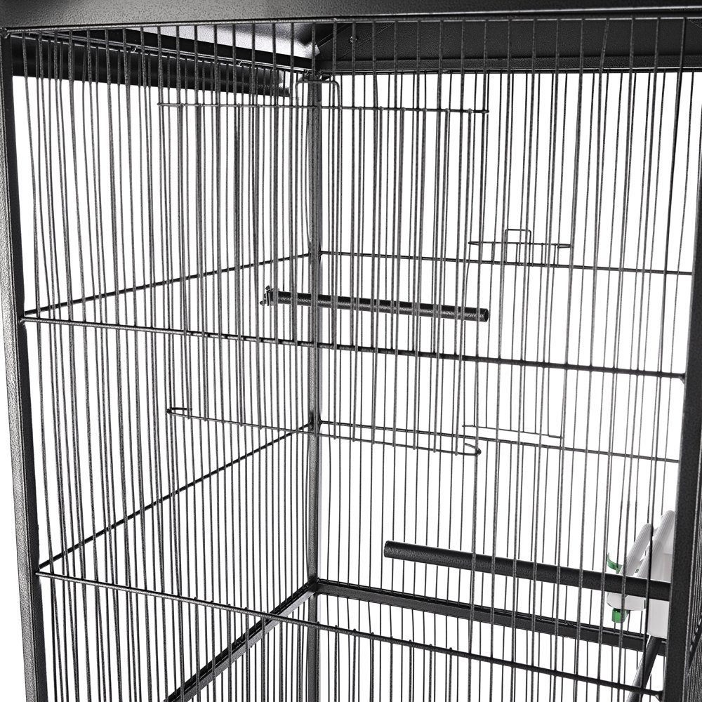 Melko Vogelkäfig Vogelvoliere Vogelhaus Metall Anthrazit günstig online kaufen
