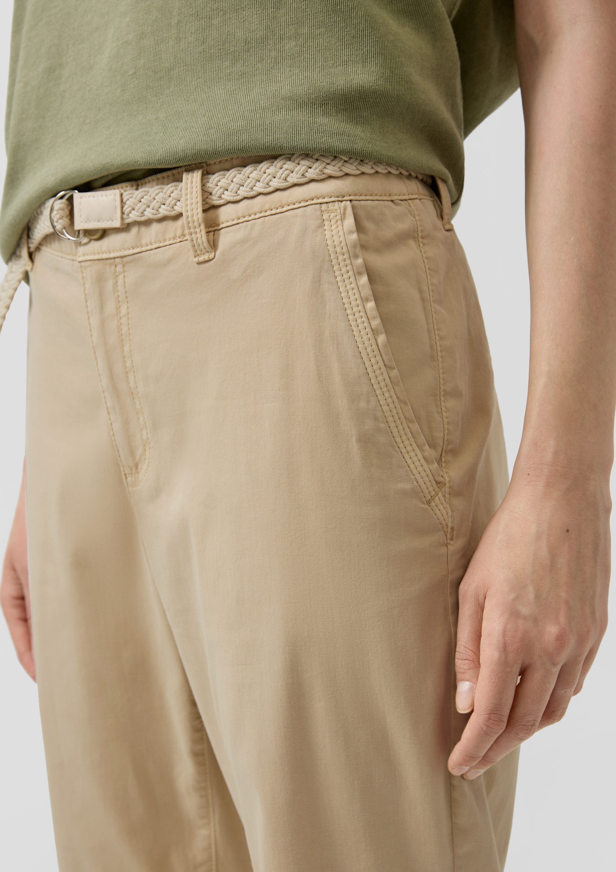 s.Oliver Chinos Hose Gewaschene Chino mit Gürtel – Bild 4 von 5