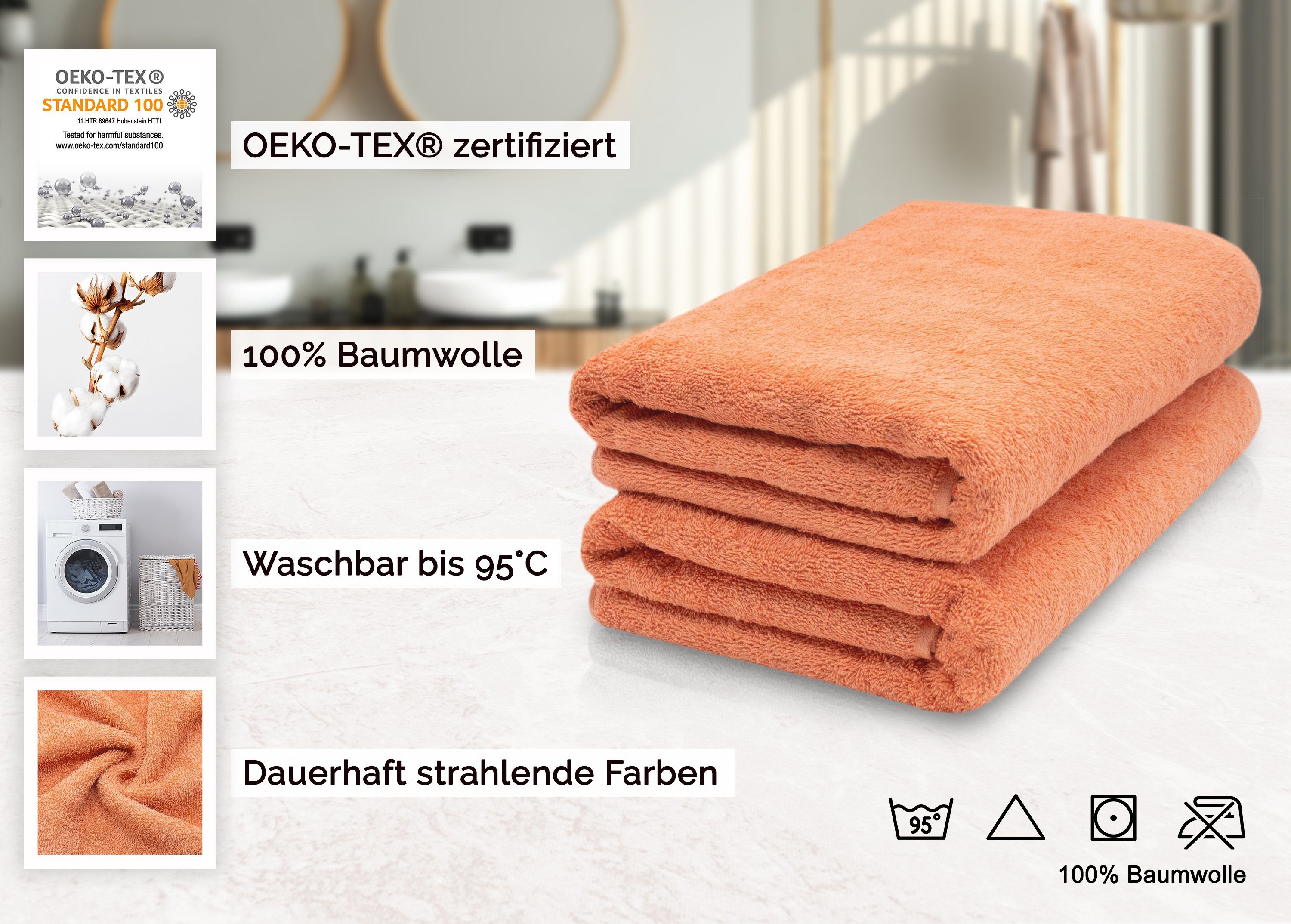 ZOLLNER Saunatuch, Walkfrottier (2-St), 70 x günstig online kaufen