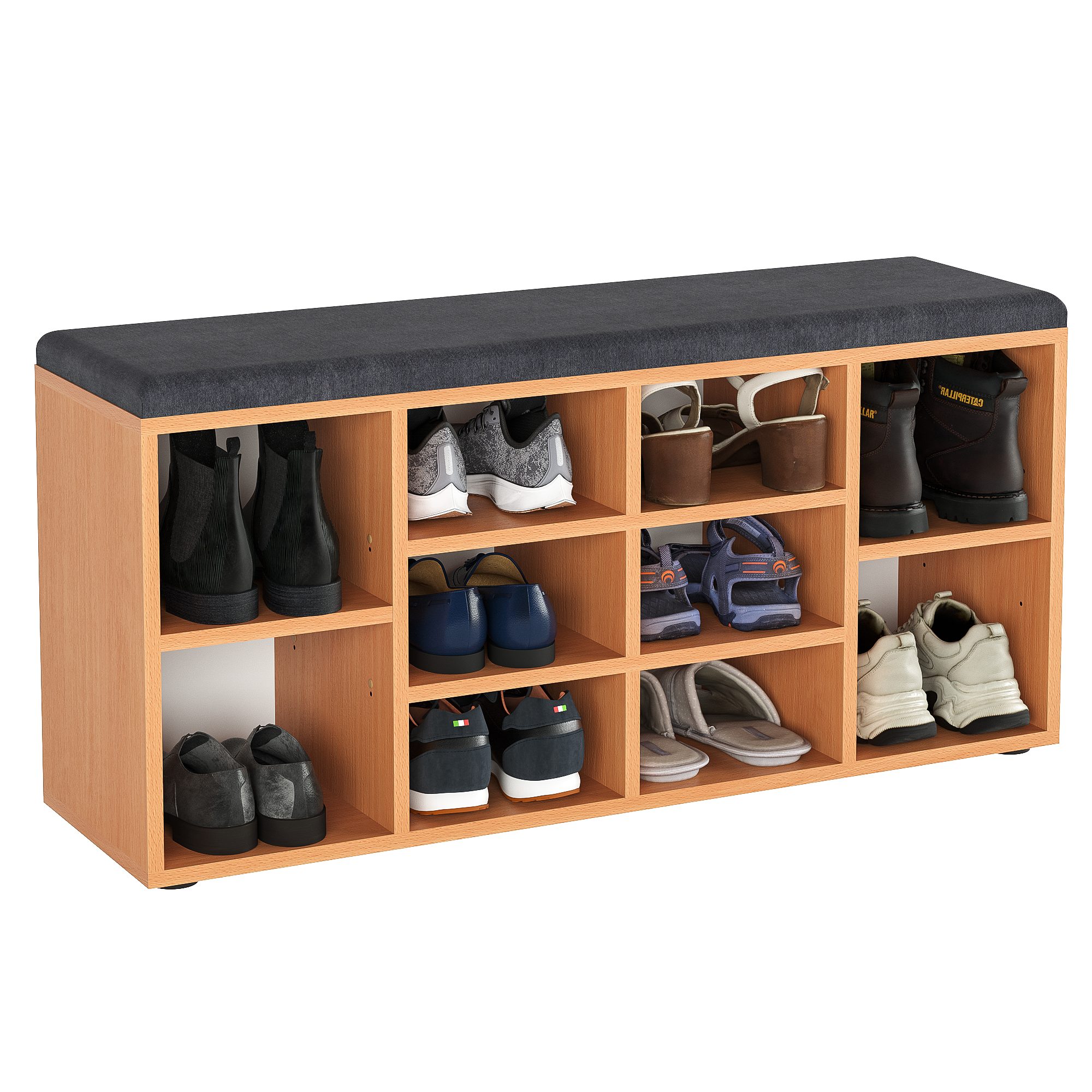 KOMTO Schuhbank Schuhregal Schuhschrank mit Sitzbank günstig online kaufen