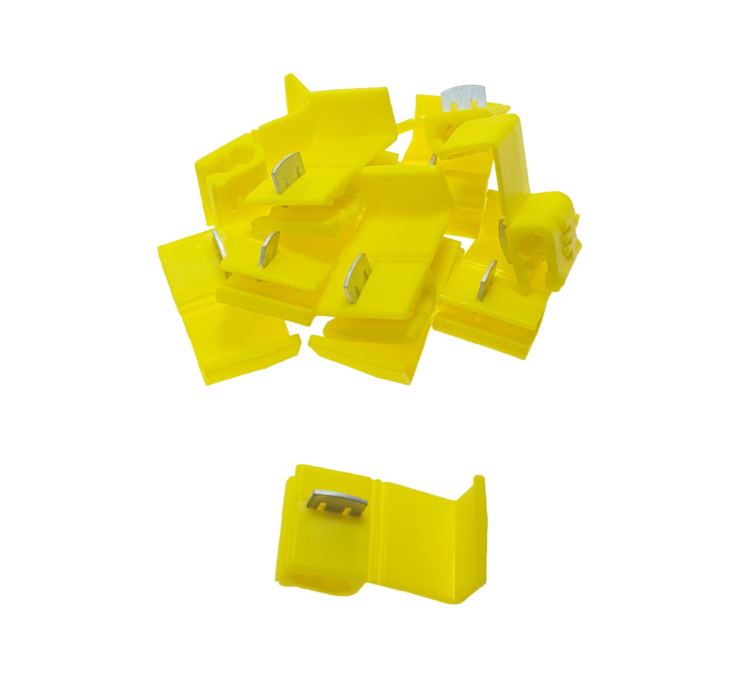 10x Flachsteckhülsen gelb Spannungsdieb baytronic / baytronic Schnellverbinder