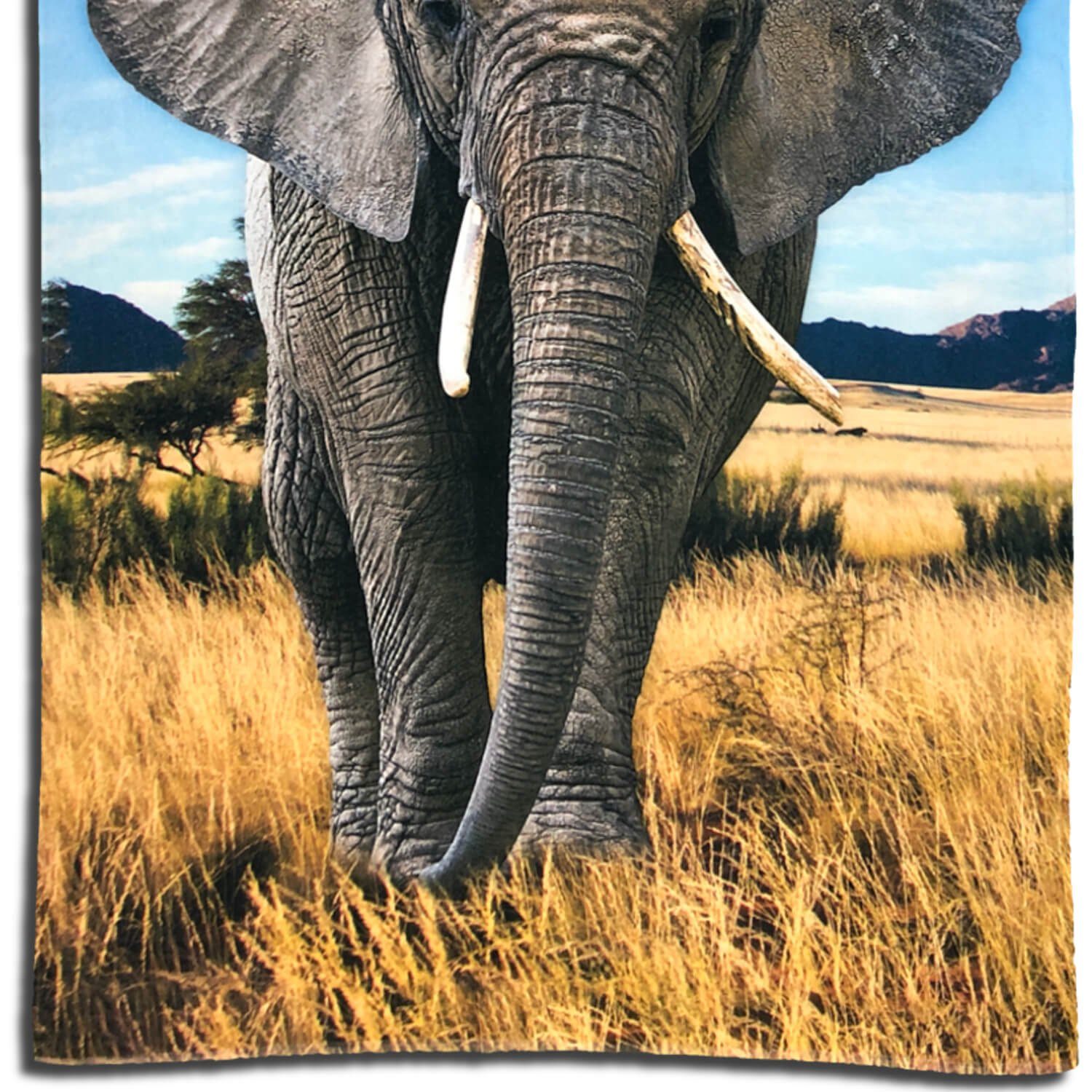 ESPiCO Strandtuch Elefant, Frottee-Velour (1-St), Safari, Wildnis, Tierwelt