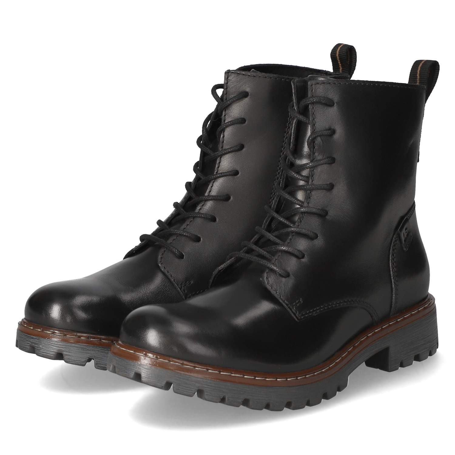 Josef Seibel Josef Seibel 85202VL604/100 Damen Glattleder black Schnürstiefel
