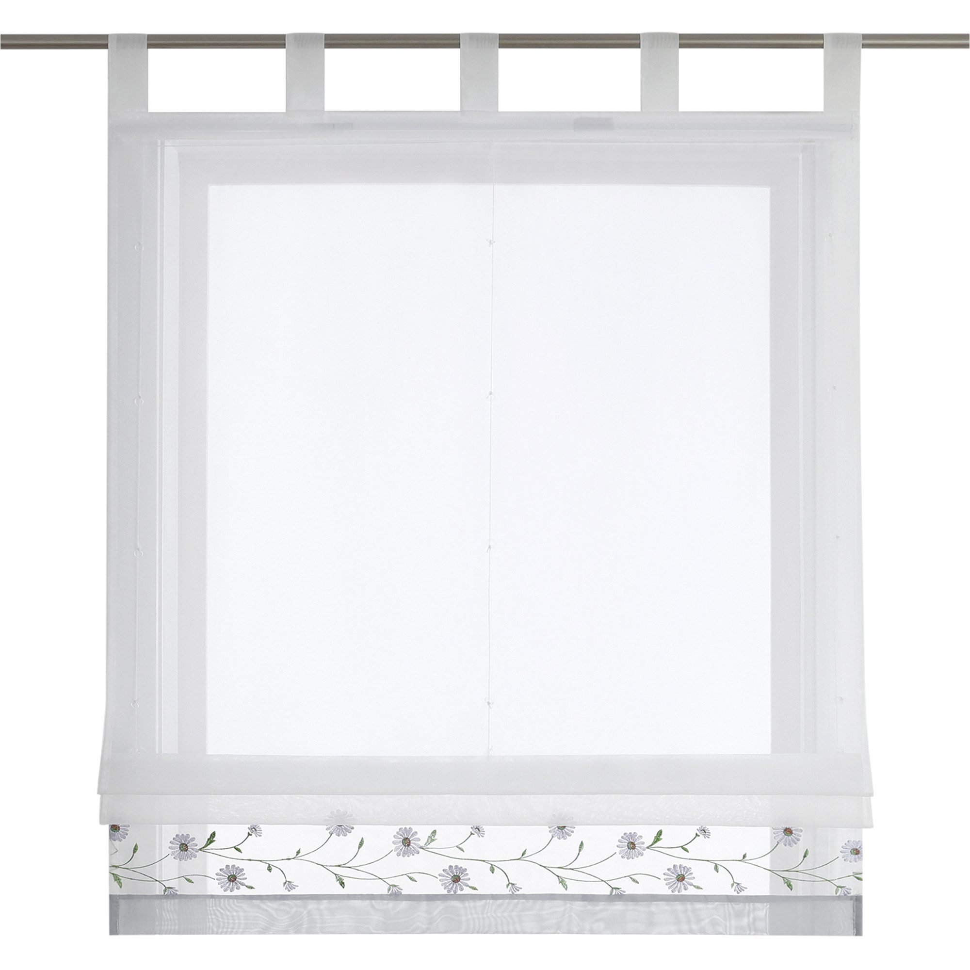 Joyswahl Raffrollo, Bestickte Gardine mit Blumen, Landhausstil günstig online kaufen