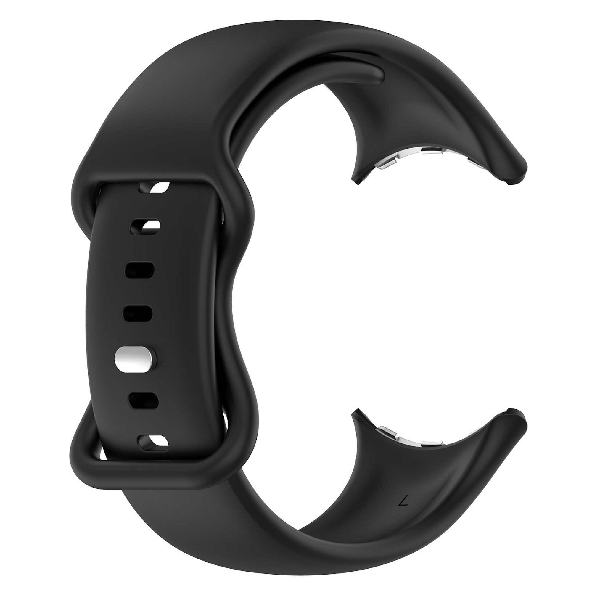 Wigento Smartwatch-Armband Silikon für Google Pixel Watch 5 / 4 / 3 45mm Butterfly-Schnalle Band, Silikonarmband mit Butterfly-Schließe für flexible Passform – Bild 5 von 5
