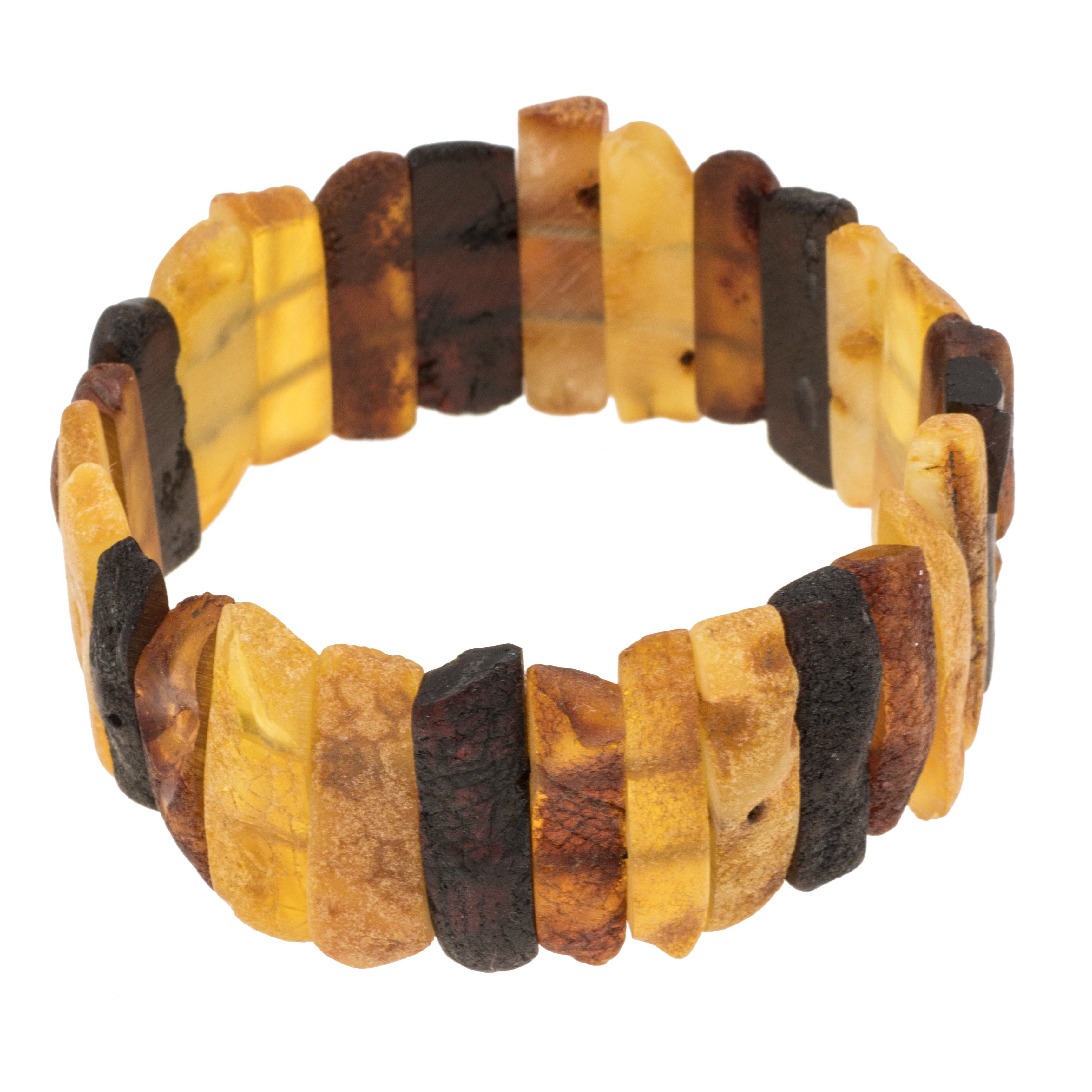 Bella Carina Armband Armband echter Bernstein matt, 2 cm Breite 19 Länge, echter Bernstein