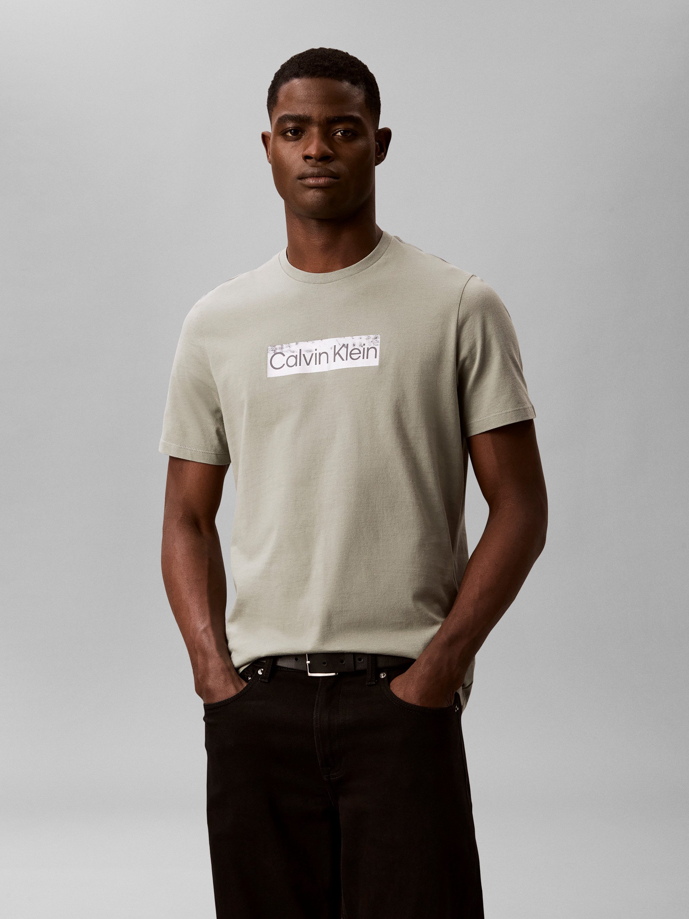 Calvin Klein T-Shirt Reine Baumwolle, Regular Fit, Glanzdruck