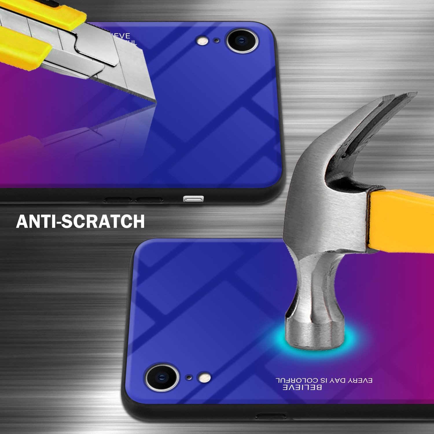 Cadorabo Handyhülle für iPhone XR Hülle Apple iPhone XR, Robustes Hard Case - Handy Schutzhülle - Hülle - Back Cover Bumper