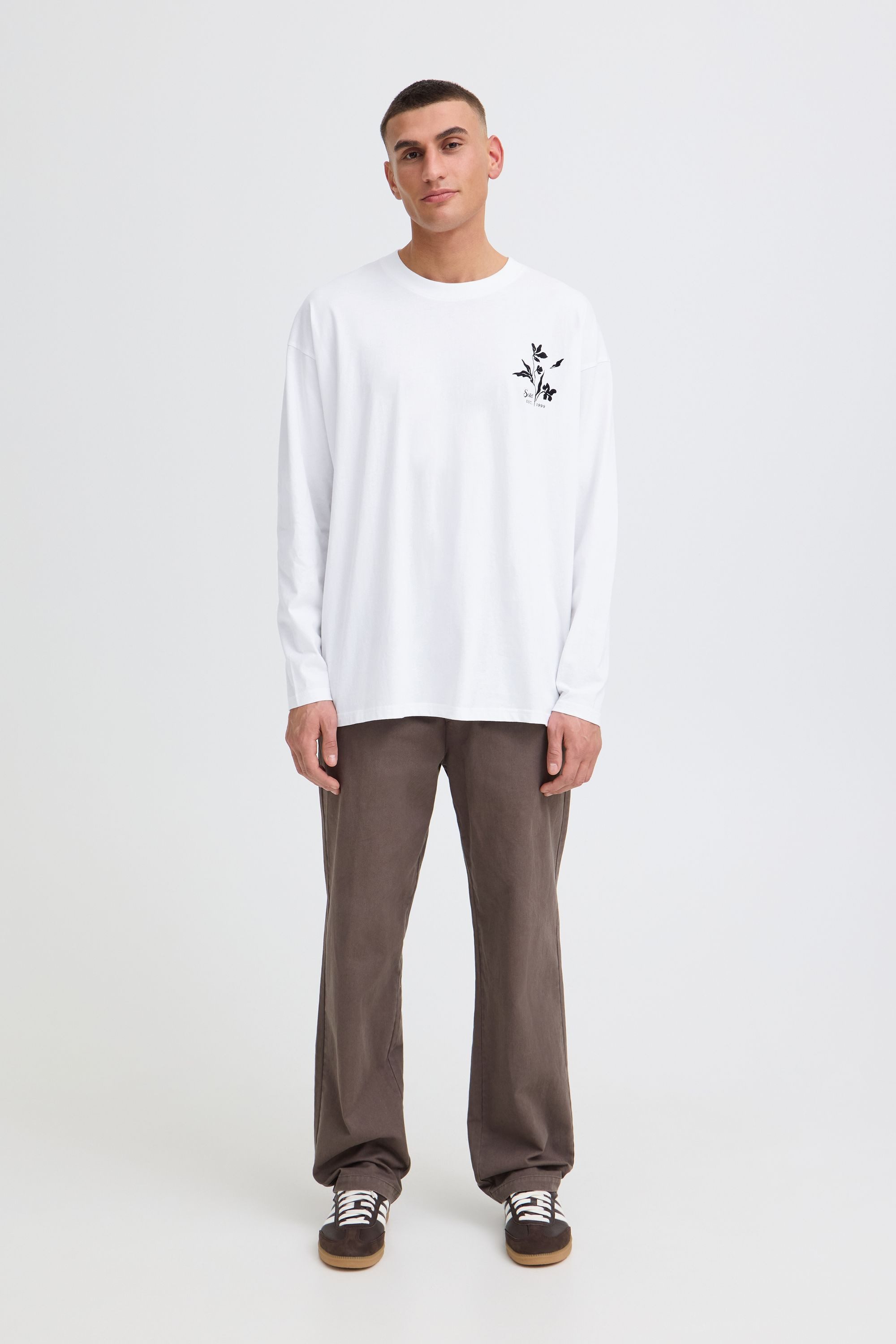 !Solid Langarmshirt SDAmon Oversize Langarmshirt mit markantem Backprint