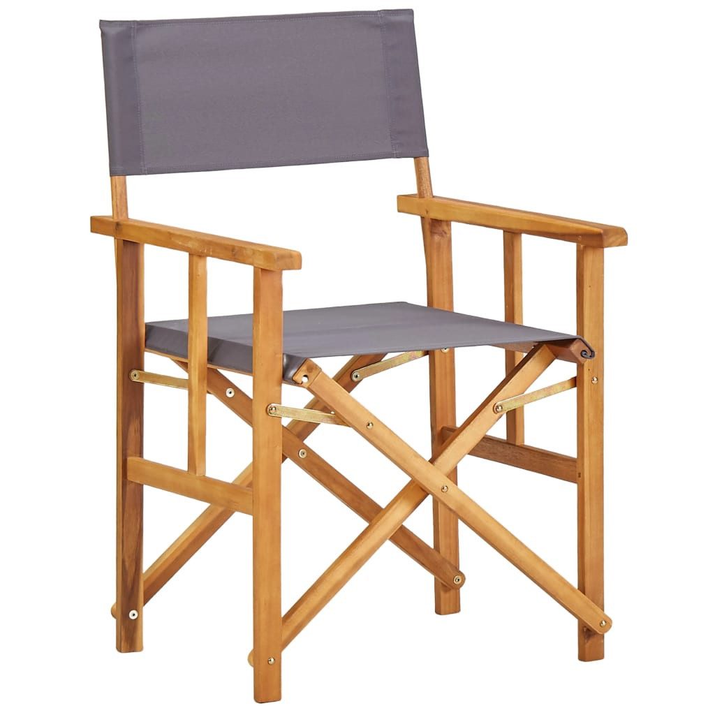furnicato Gartenstuhl Klappbare Regiestühle aus Echtholz 55x56x88 cm in Braun und (2 St), Wetterbeständige Sitzgruppe mit Polyesterstoff für den Campingplatz