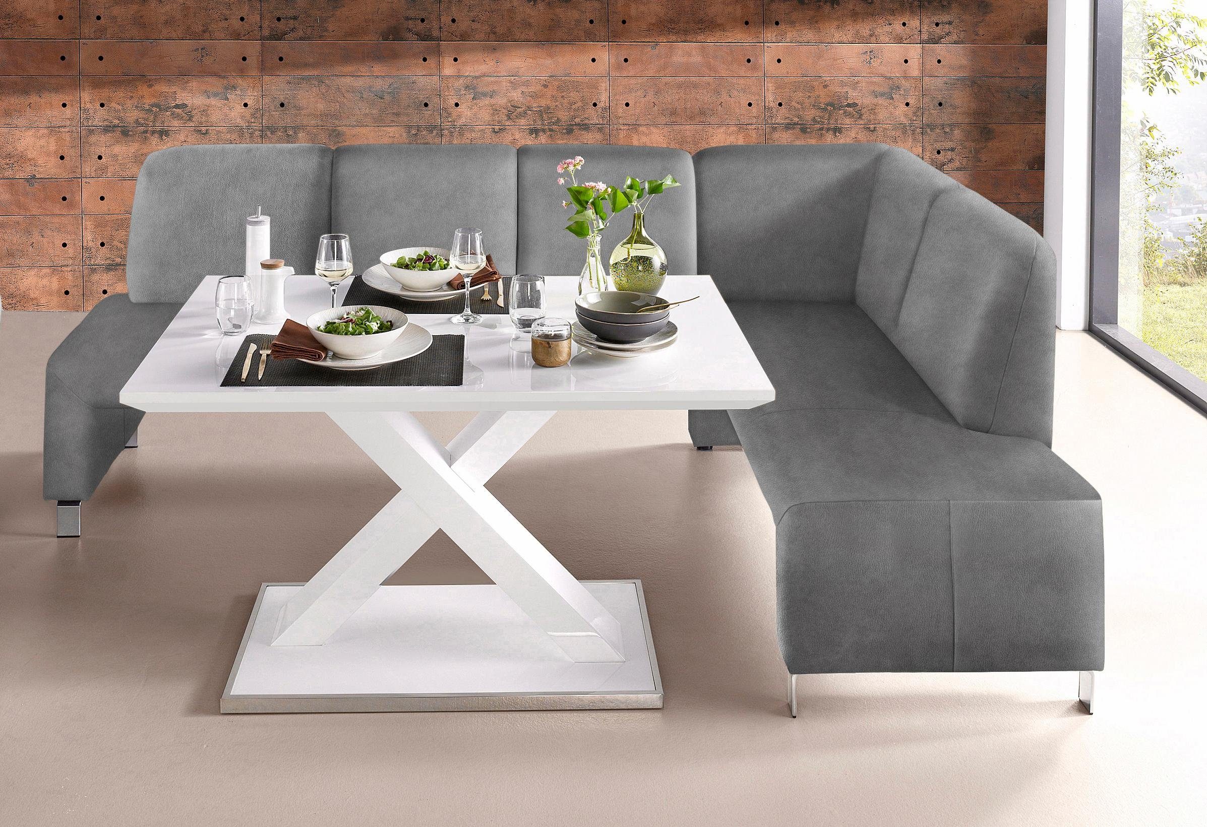 exxpo - sofa fashion Intenso, viele Bezugsstoffe Cord, Leder, Struktur 244/157 cm (B/T), hohe Bodenfreiheit, frei im Raum stellbar, hoher Sitzkomfort