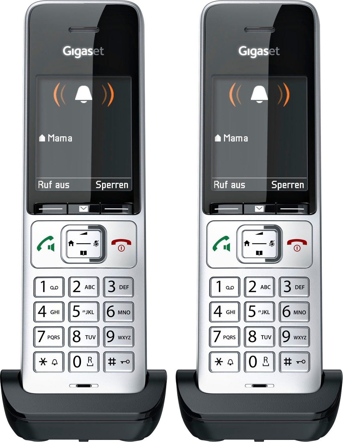 Gigaset COMFORT 500HX (Mobilteile: 2) Schnurloses duo DECT-Telefon