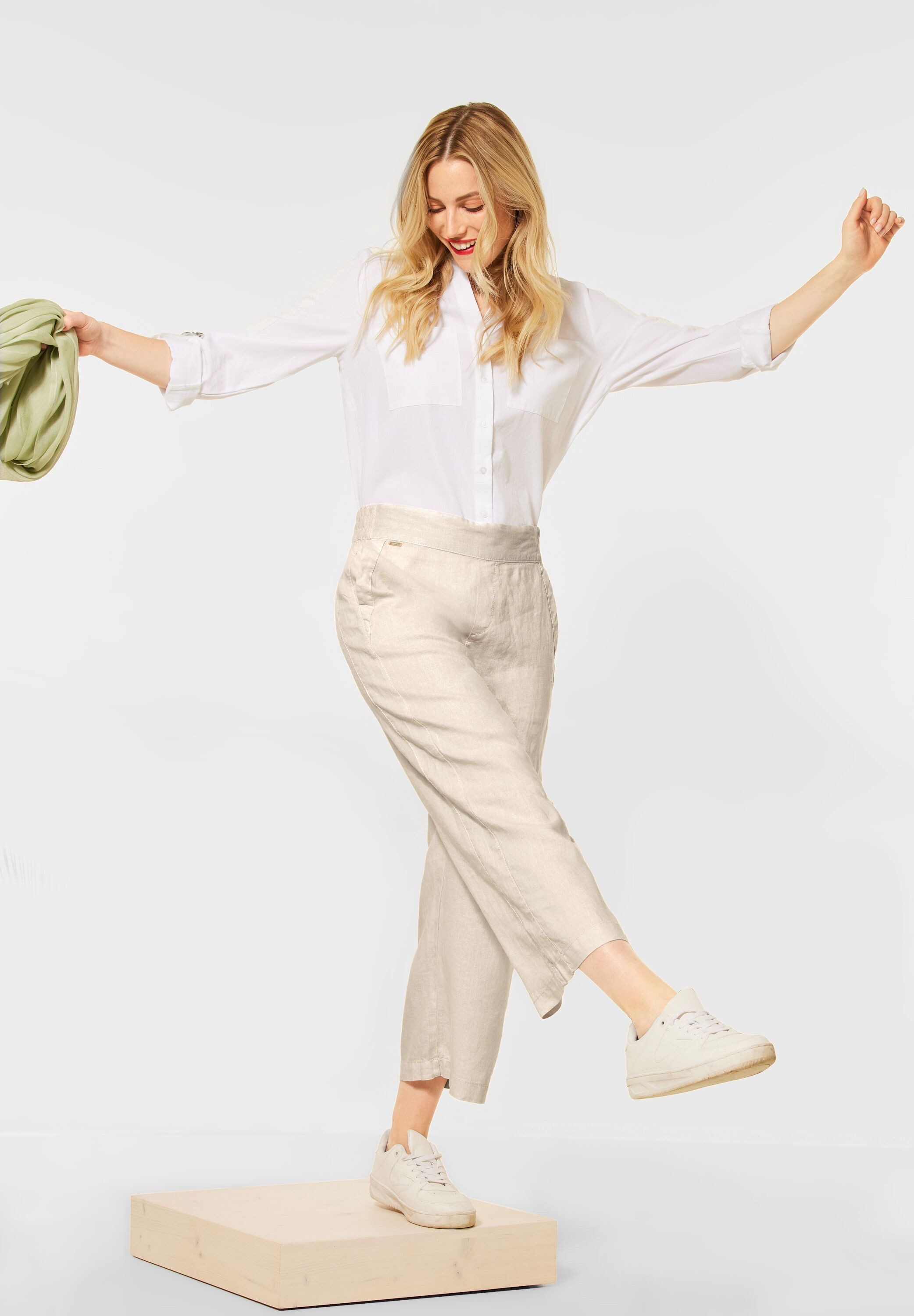 STREET ONE Schlupfhose Loose Fit Hose mit Wide Leg
