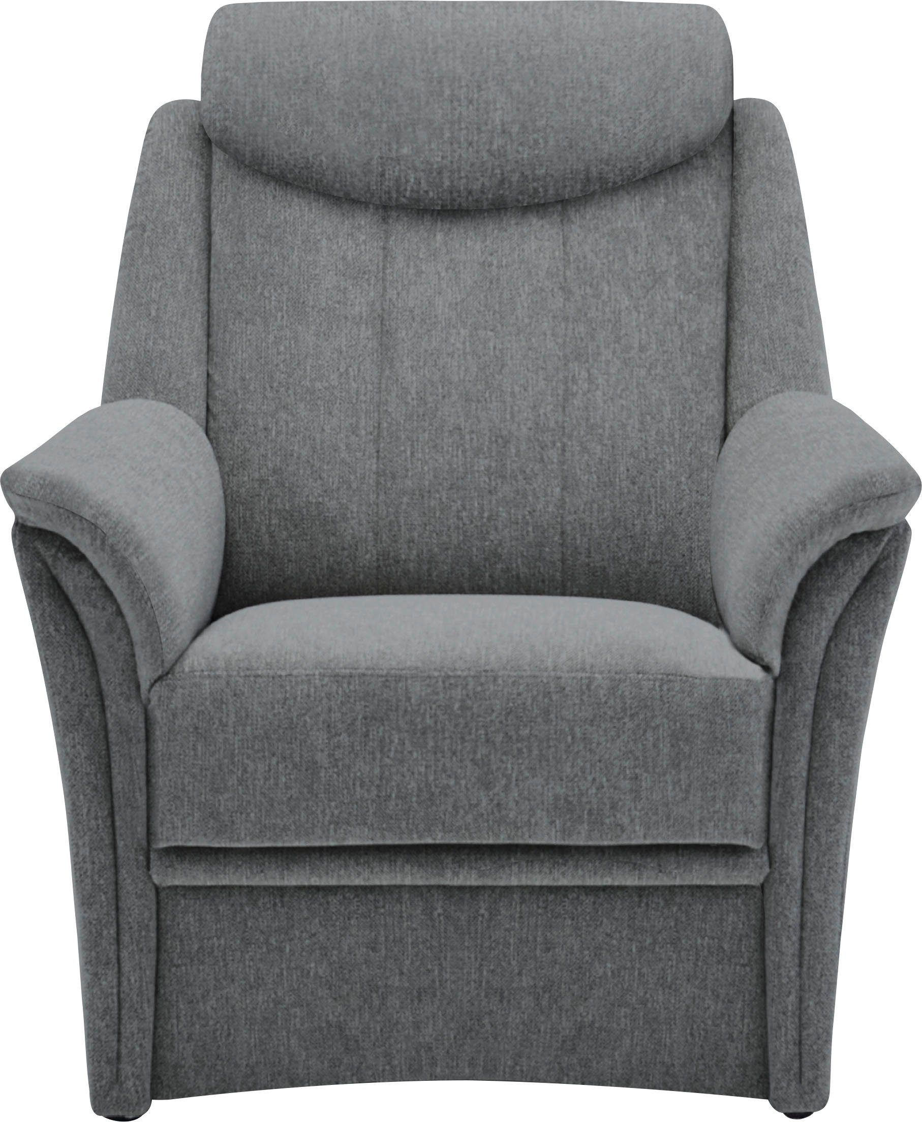 cm, 46 und Lugano, VILLA 3-tlg), 3-Sitzer Polstergarnitur in (Set, Kopfteilverstellung, 2x BECK Sessel Sitzhöhe