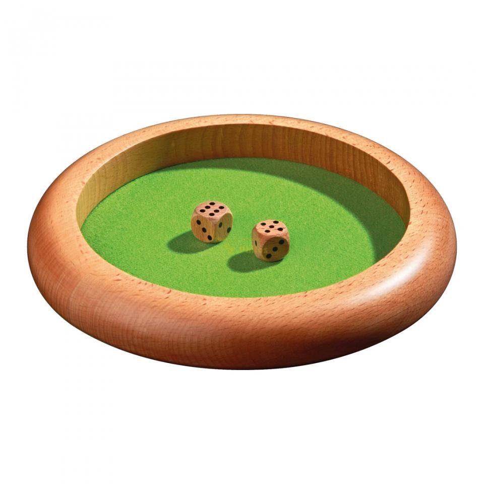 Philos Spiel, Würfelbrett - 22 cm mit 2 Holzwürfel