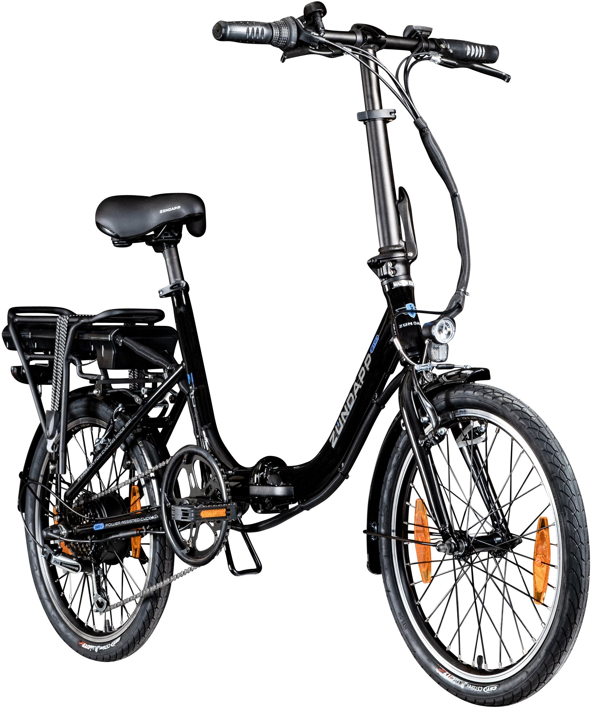 Zündapp E-Bike Z110, 7 Gang Shimano RD-TY21 Tourney Schaltwerk,  Kettenschaltung, Heckmotor 250 W