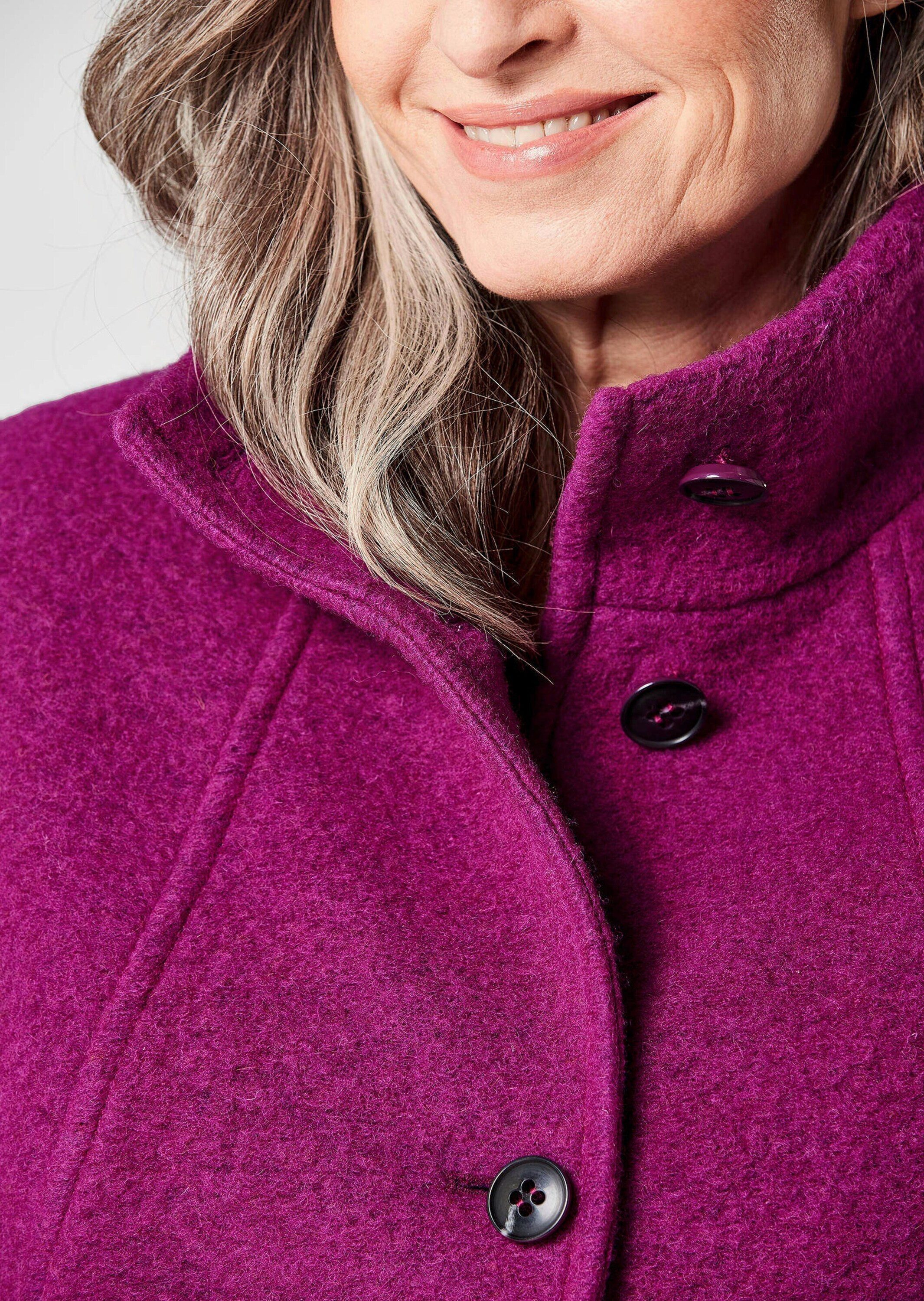 GOLDNER Wolljacke Elegante Kurzjacke mit Stehkragen Businessjacke mit Knopfverschluss, aufgesetzten Taschen und Langarm – Bild 5 von 5