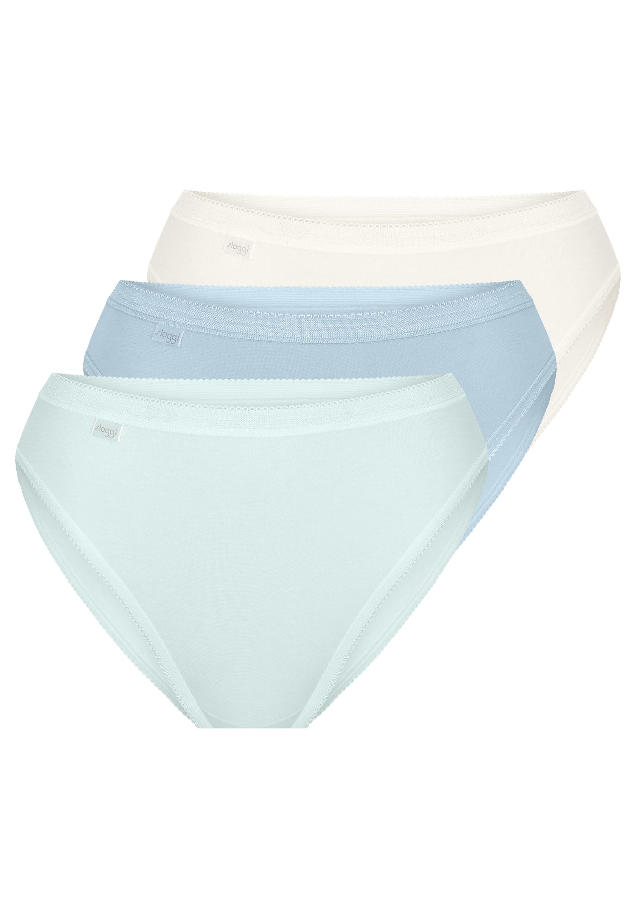 sloggi Tai-Slip 3er Pack Basic+ (Spar-Set, 3-St) Tai Slip - Baumwolle - Atmungsaktiv - Bequemer Schnitt, Perfekter Sitz