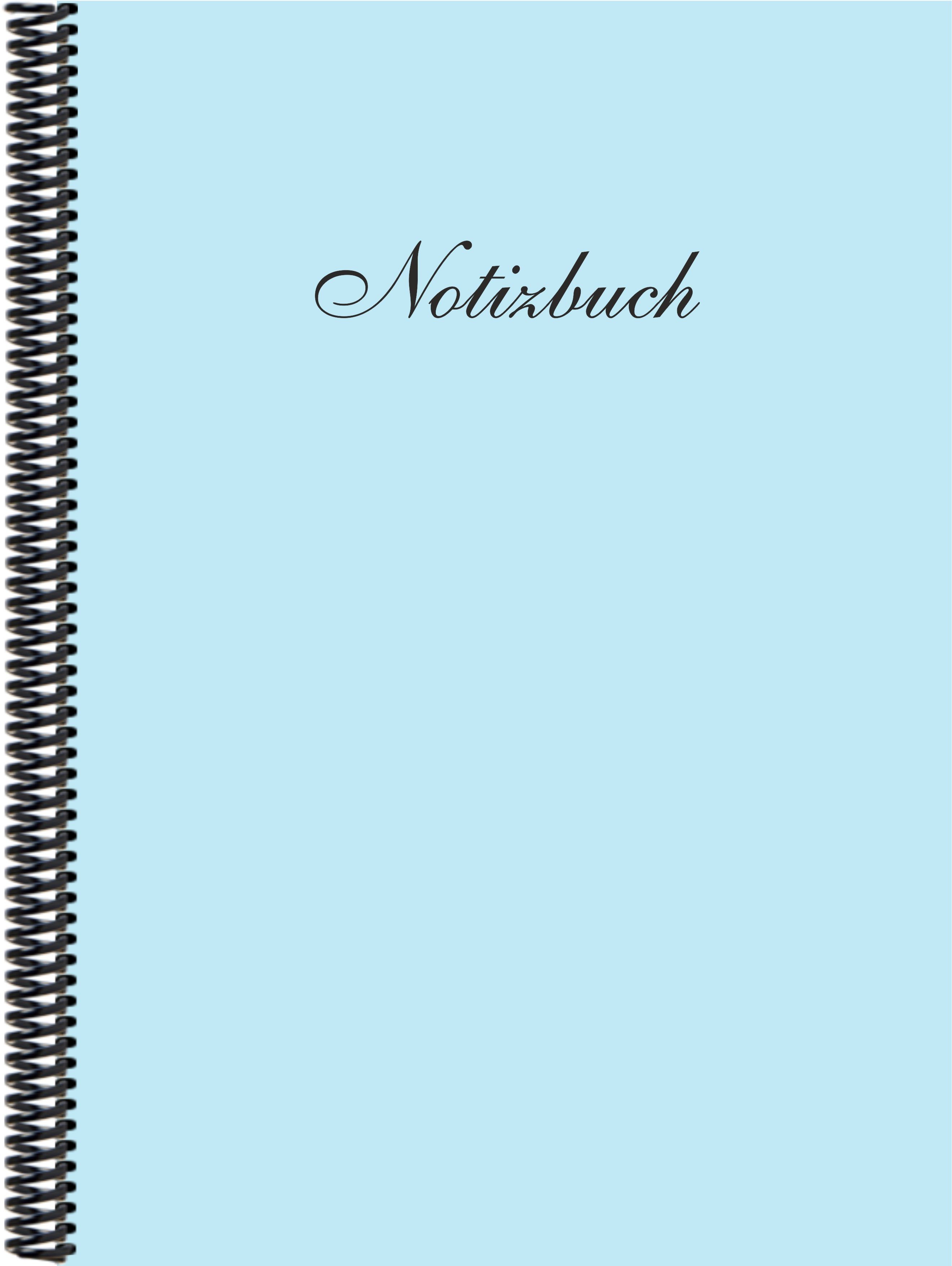 E&Z Verlag Gmbh Notizbuch Notizbuch DINA4 blanko, in der Trendfarbe eisblau