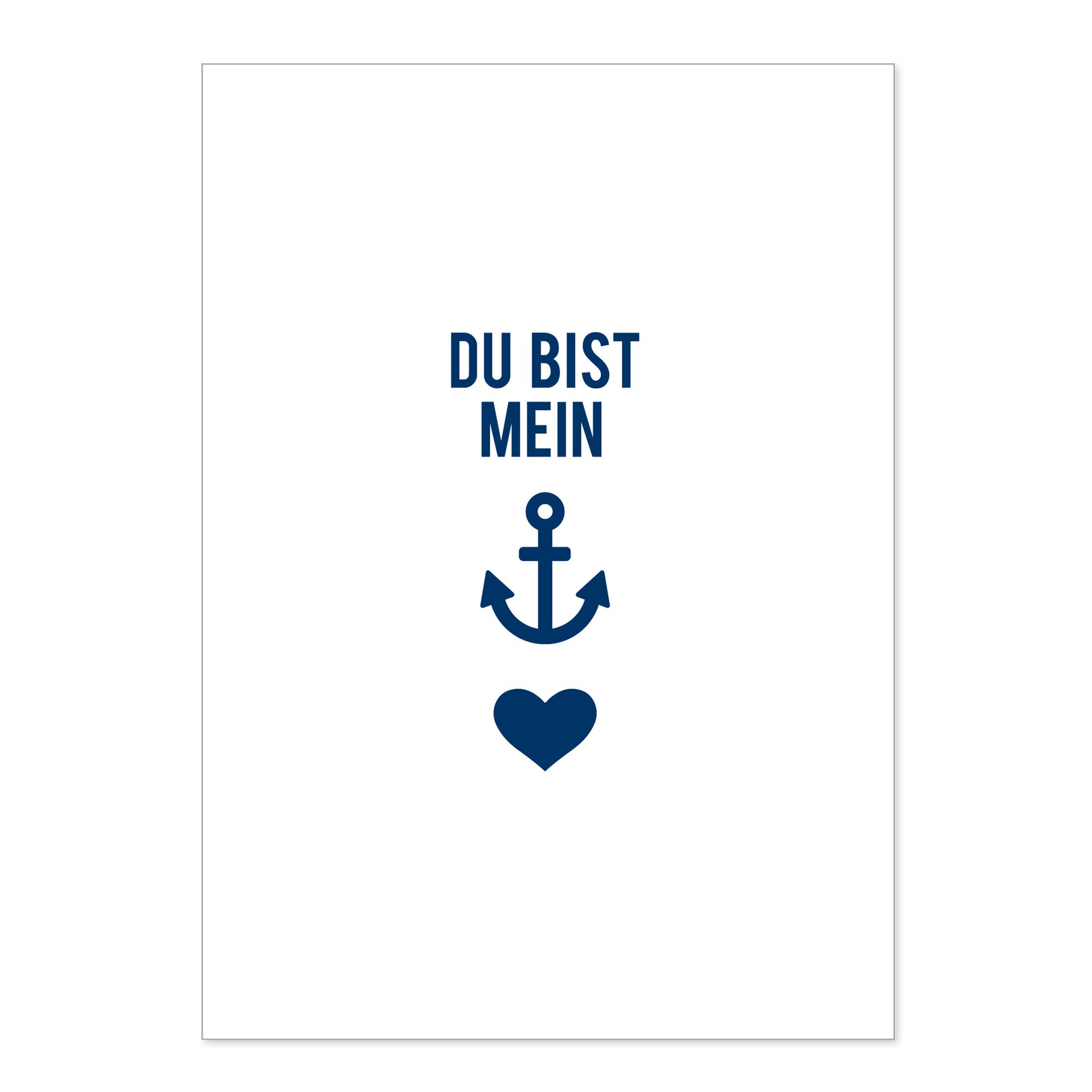 Postkarte Maritime Postkarte "Du bist mein Anker" aus Recyclingpapier