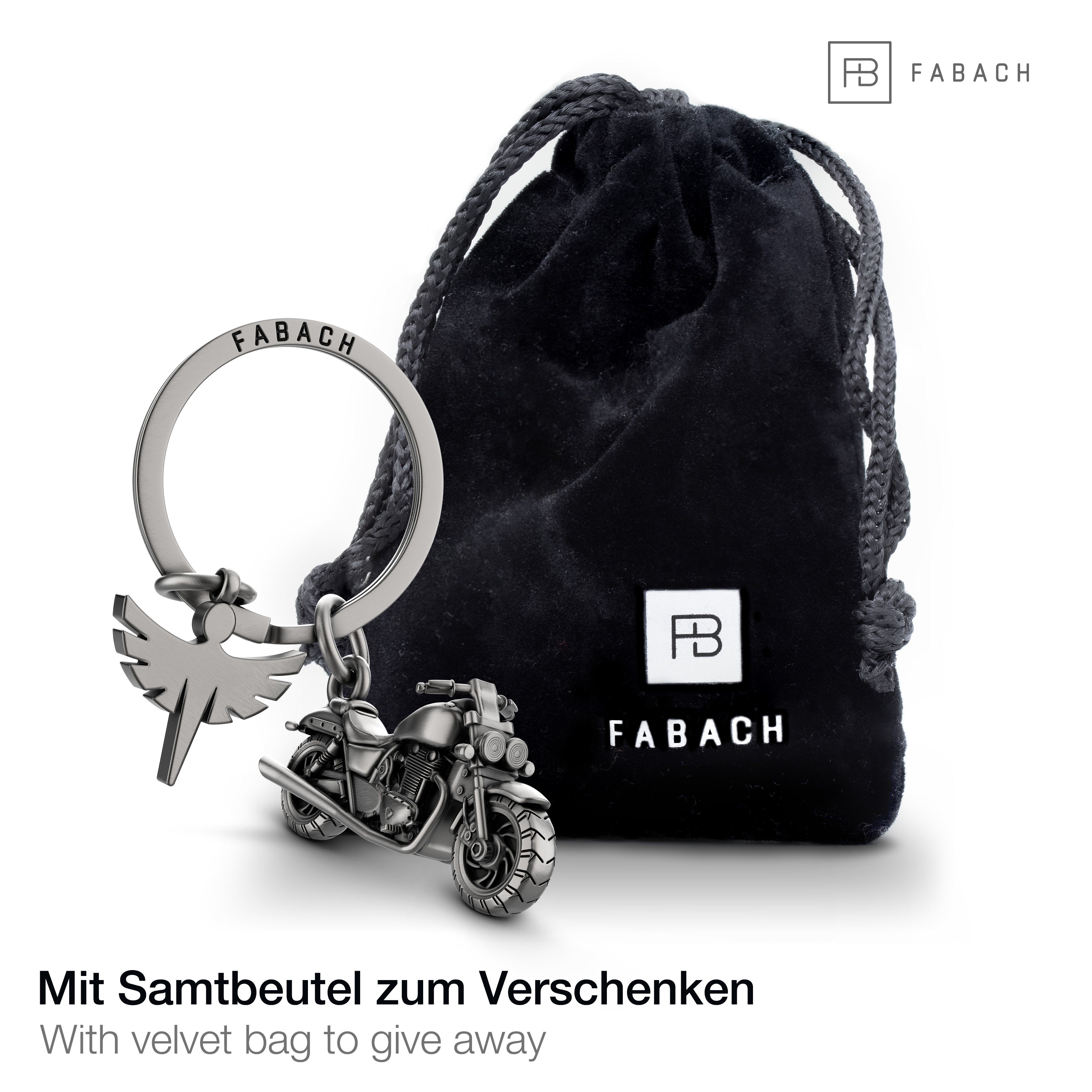 FABACH Schlüsselanhänger Chopper Motorrad mit Schutzengel - Engel Glücksbri günstig online kaufen