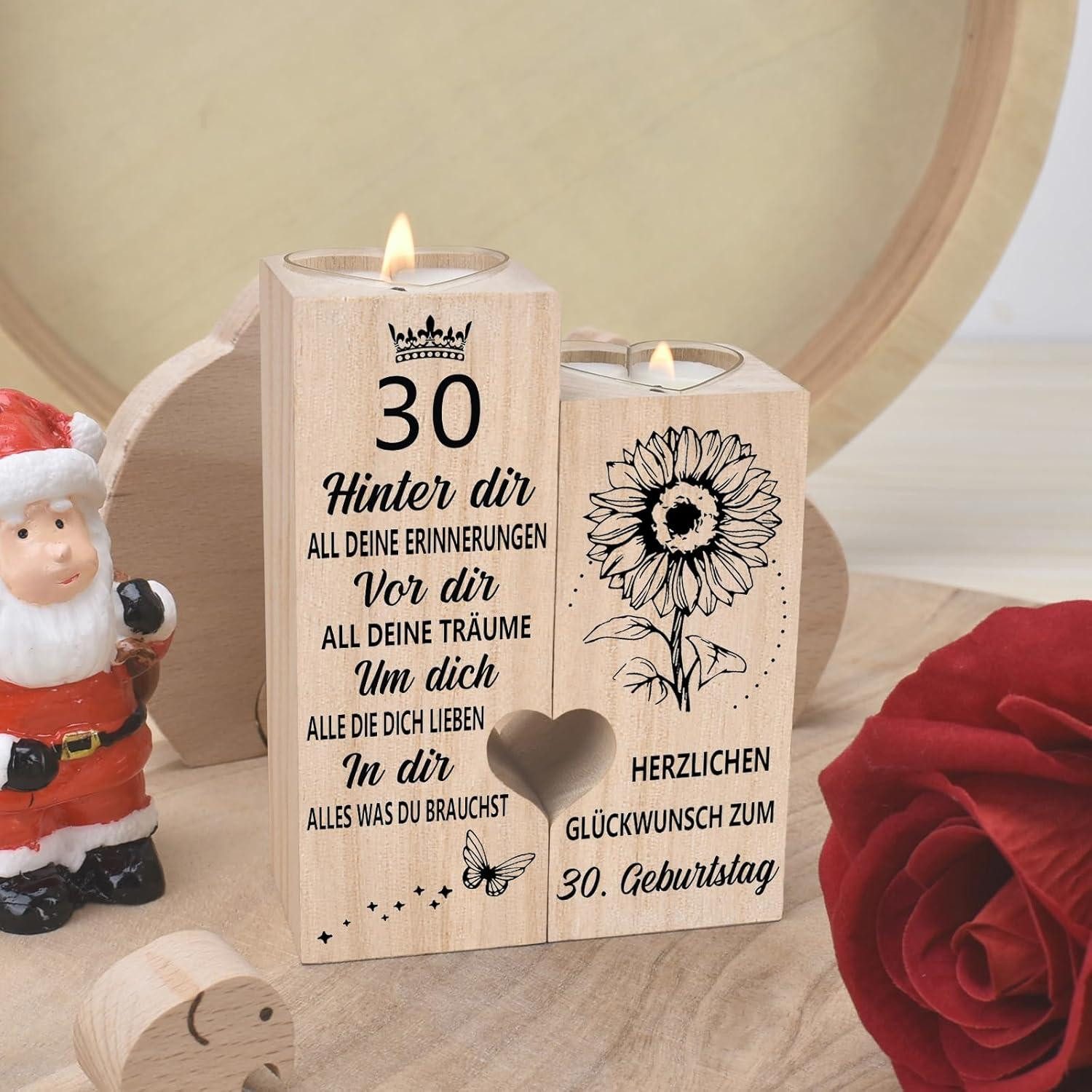 LuxusKollektion Kerzenständer 30. Geburtstag Kerzenständer Holz günstig online kaufen