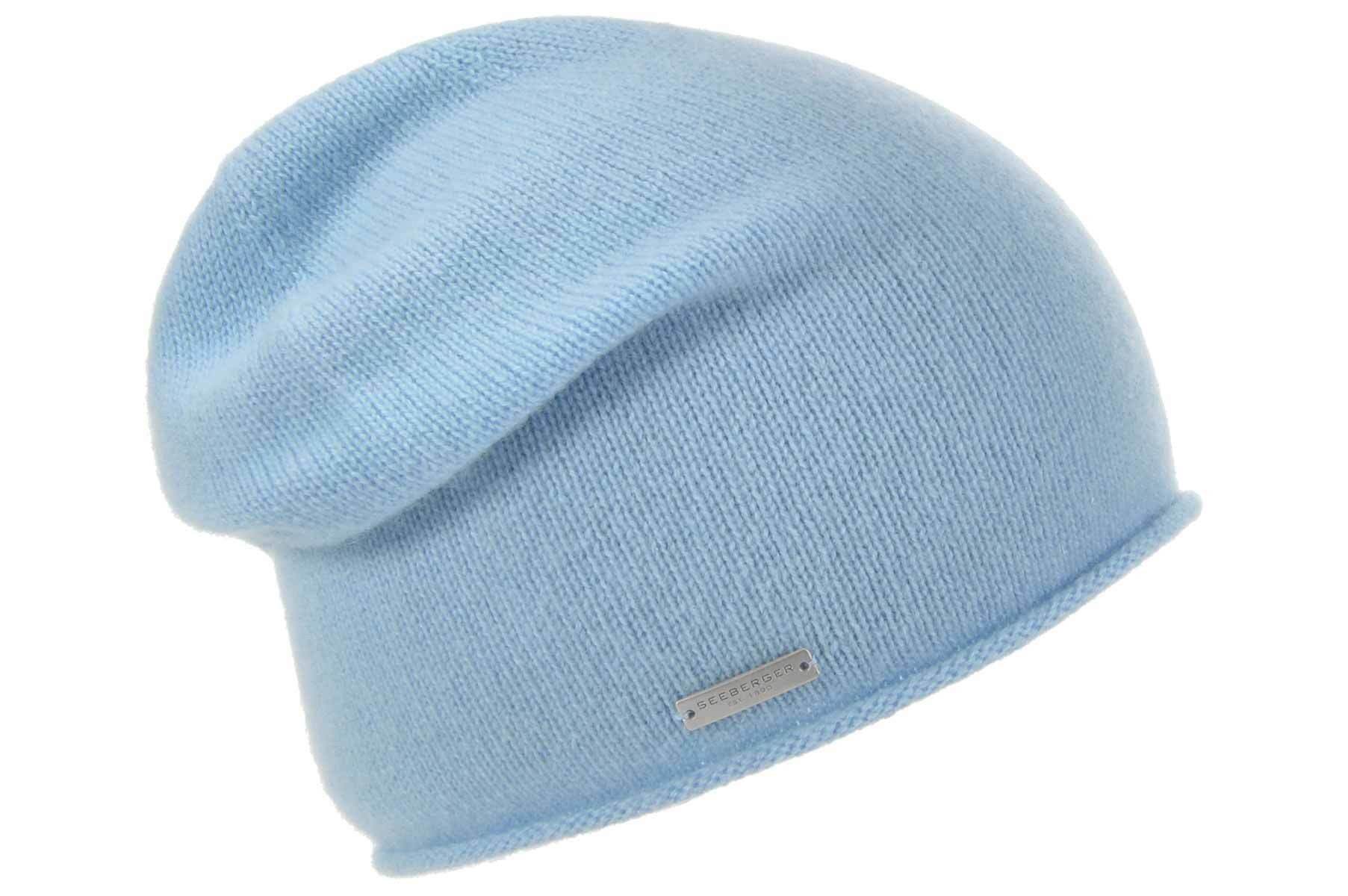 Seeberger Strickmütze Cashmere Headsock mit Rollkante 16700-0