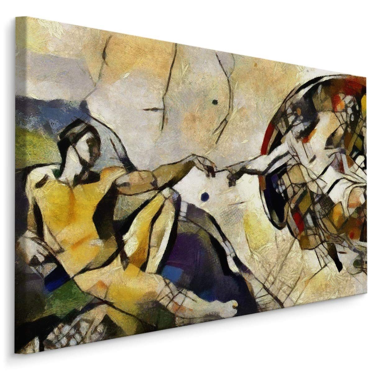 Muralo Leinwandbild Abstrakt – Leinwandbild Wandbild Kunstdruck Wohnzimmer, Abstrakt (1 St), Pablo Picasso – Reproduktion – Adam, 30 x 20 cm, aufhängefertig